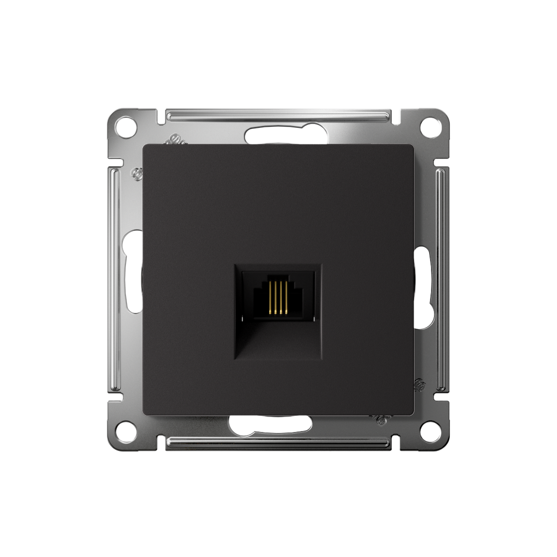 ATLASDESIGN РОЗЕТКА телефонная RJ11, механизм, КАРБОН