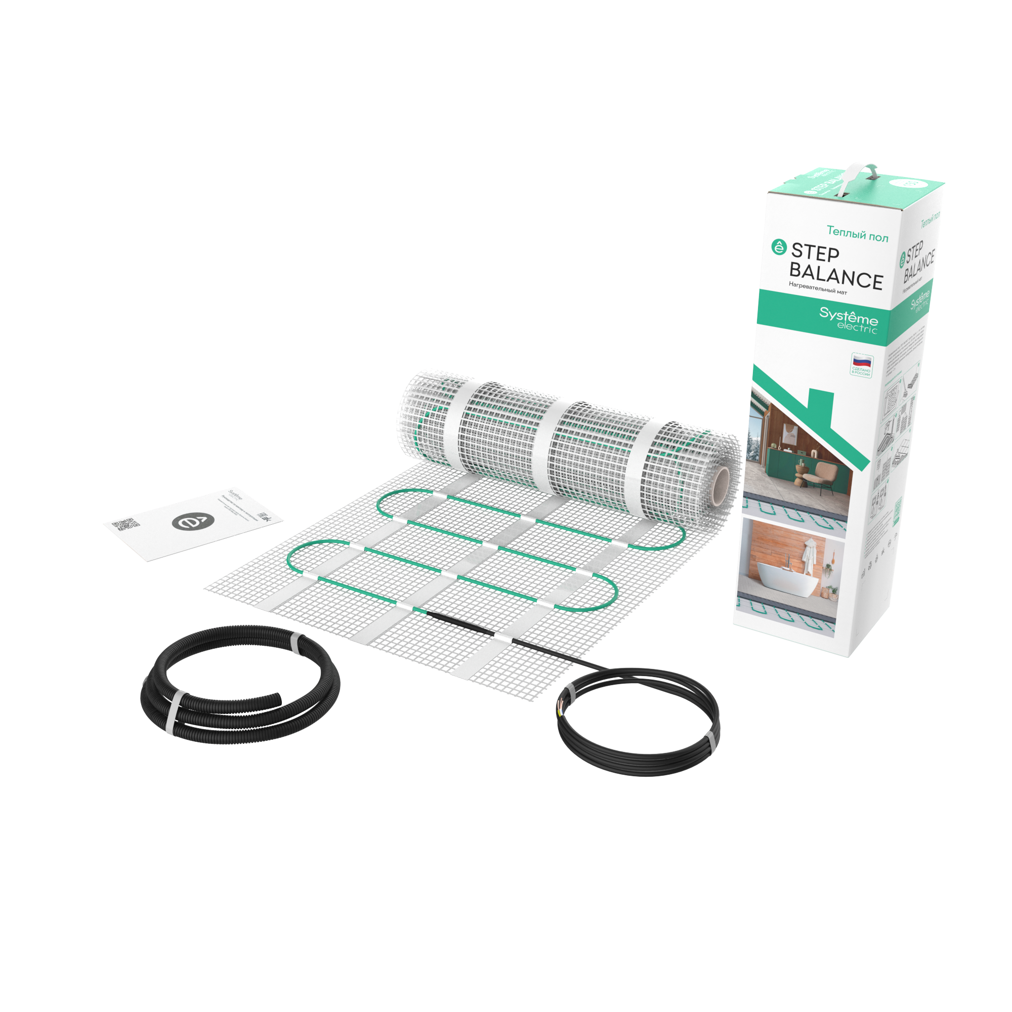 Теплый пол мат нагревательный STEP BALANCE, SBM150005, 150 Вт/м2, 75 Вт, 0,5 м2