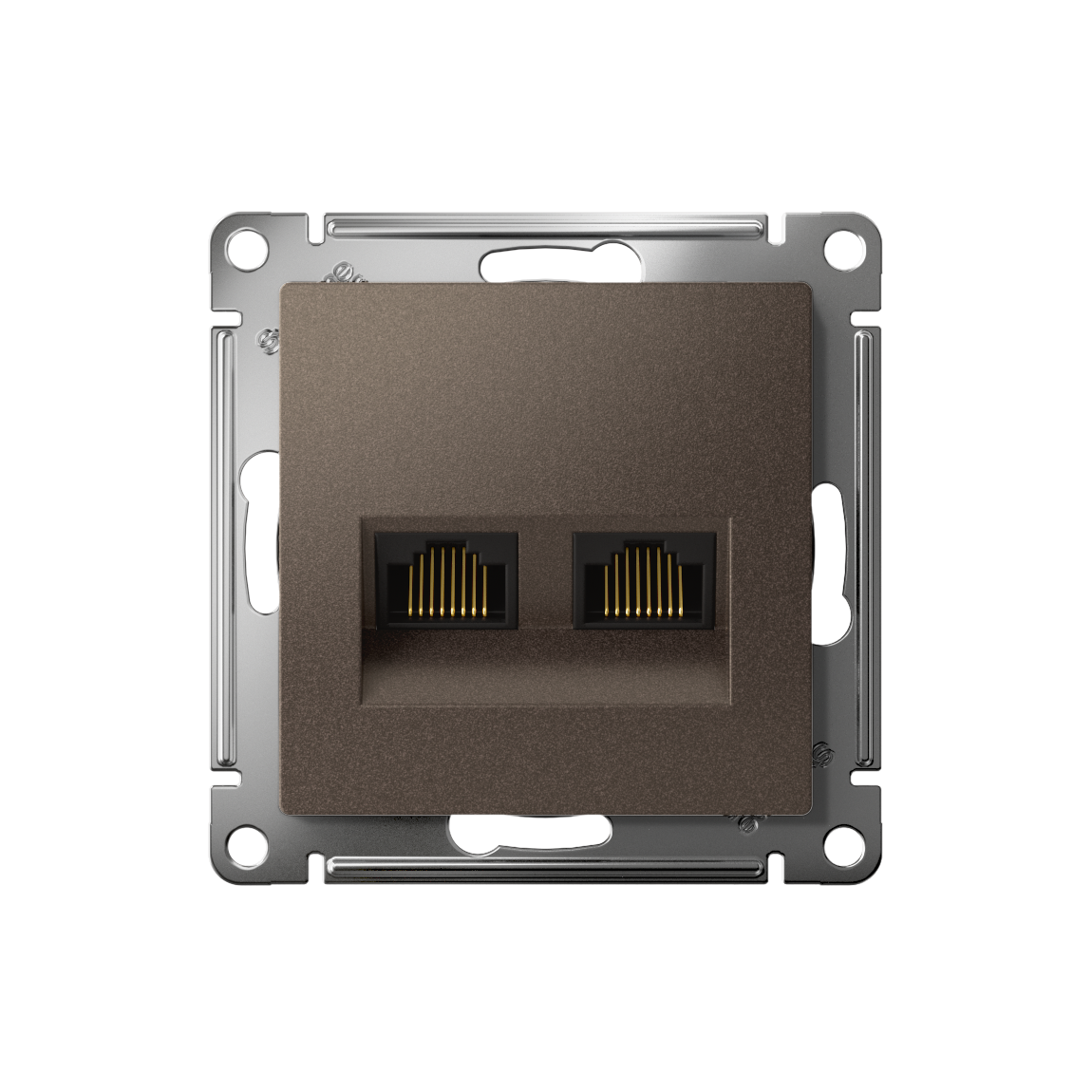 ATLASDESIGN РОЗЕТКА двойная компьютерная RJ45+RJ45 кат. 5e, механизм, МОККО