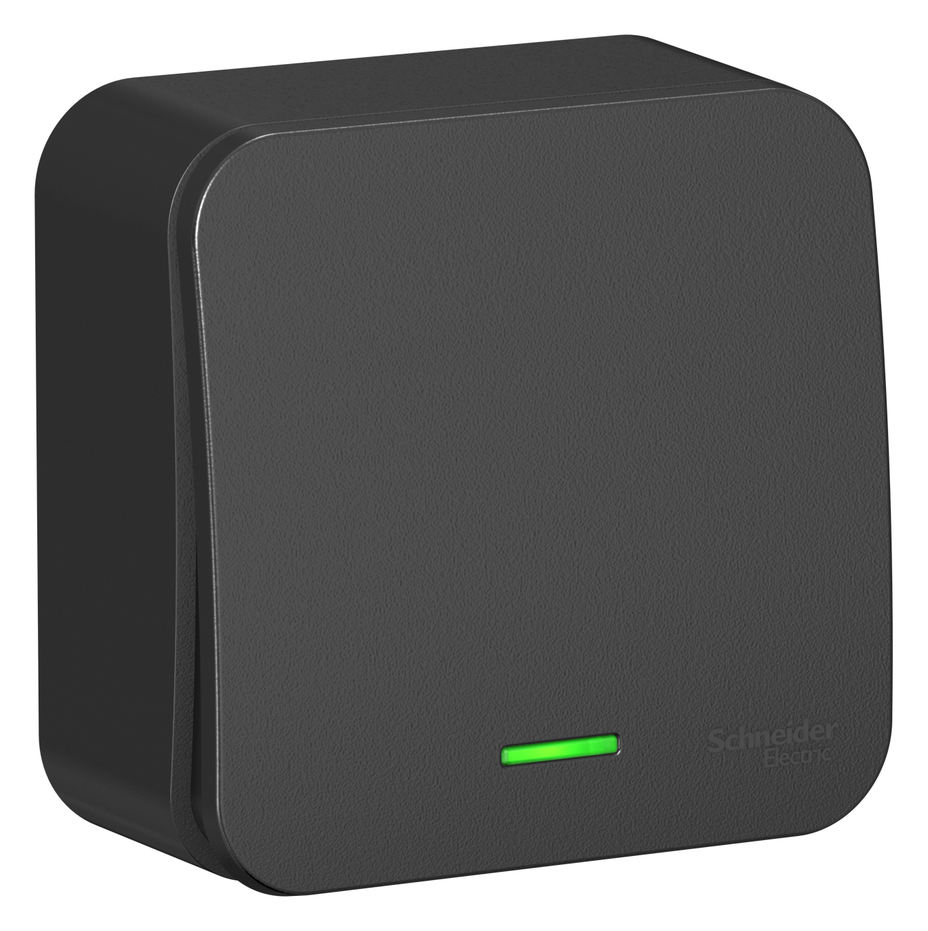 BLANCA О/У 1-клавишный ПЕРЕКЛЮЧАТЕЛЬ (сх.6) с подсветкой, ИЗОЛ.ПЛ, 10А, 250В, АНТРАЦ