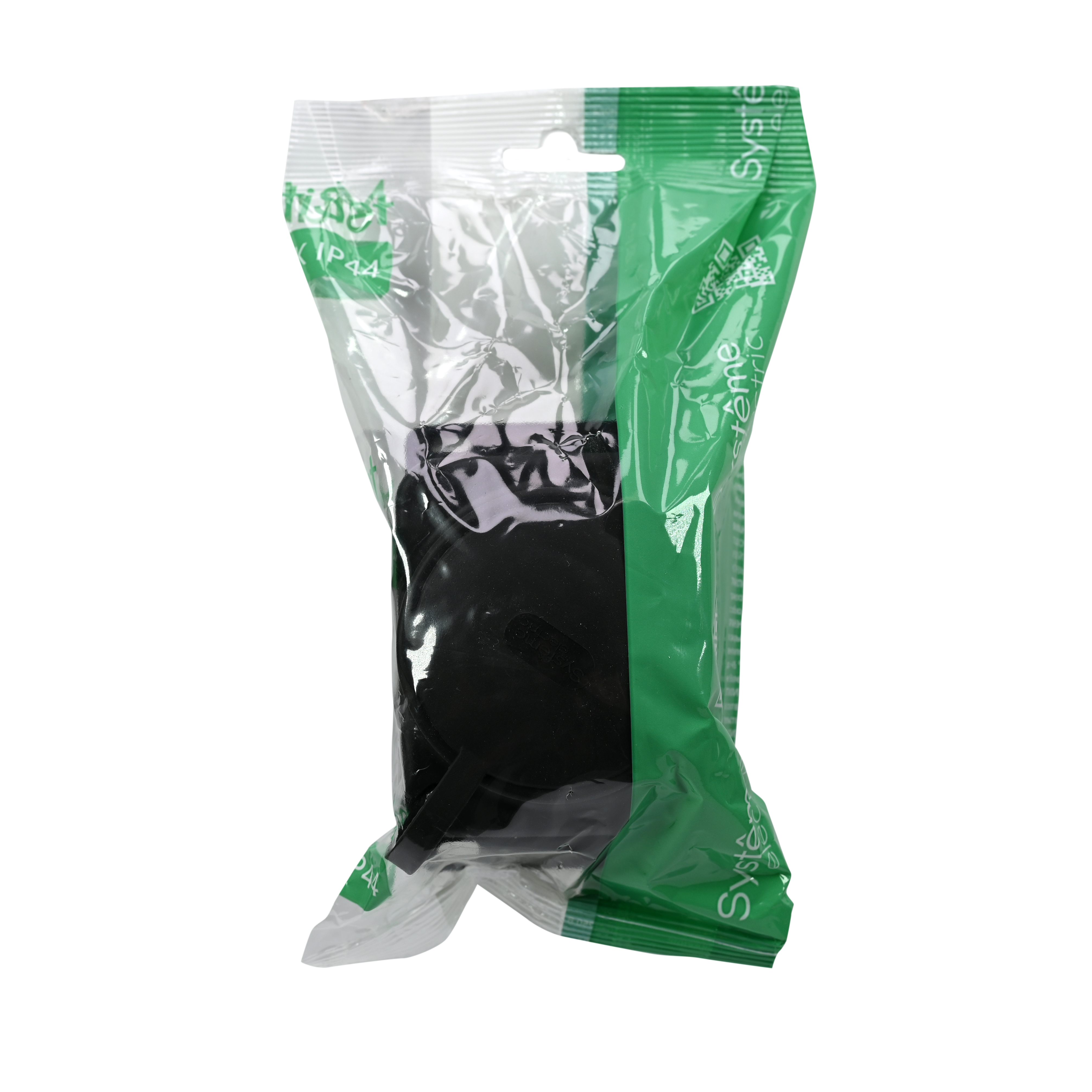 MULTISET Розетка 2К+З открытой установки каучуковая 16 А/250 В IP44 ЧЁРНАЯ