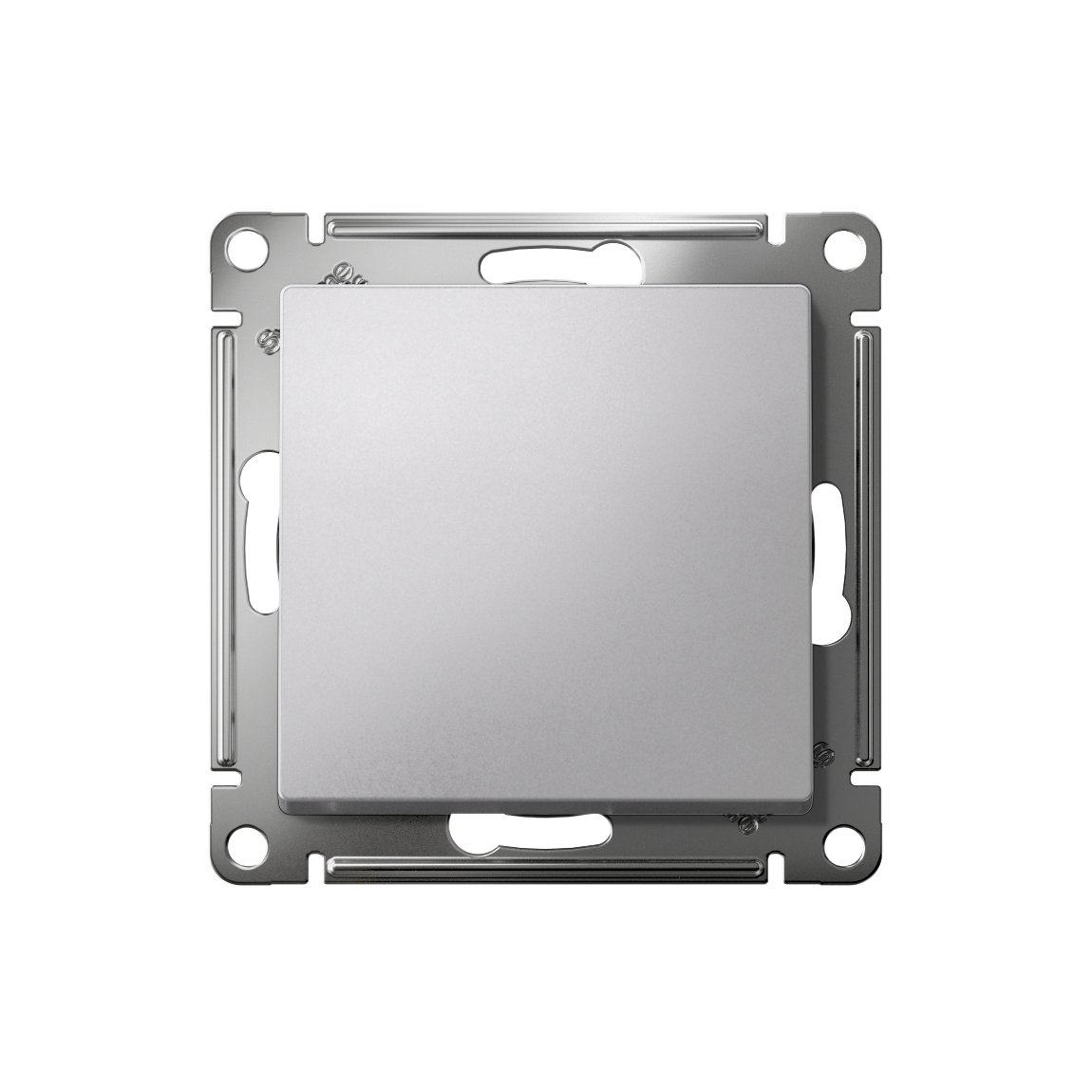 ATLASDESIGN 1-клавишный ВЫКЛЮЧАТЕЛЬ, сх.1, 10АХ, мех., быстрозажим. клем., АЛЮМИНИЙ