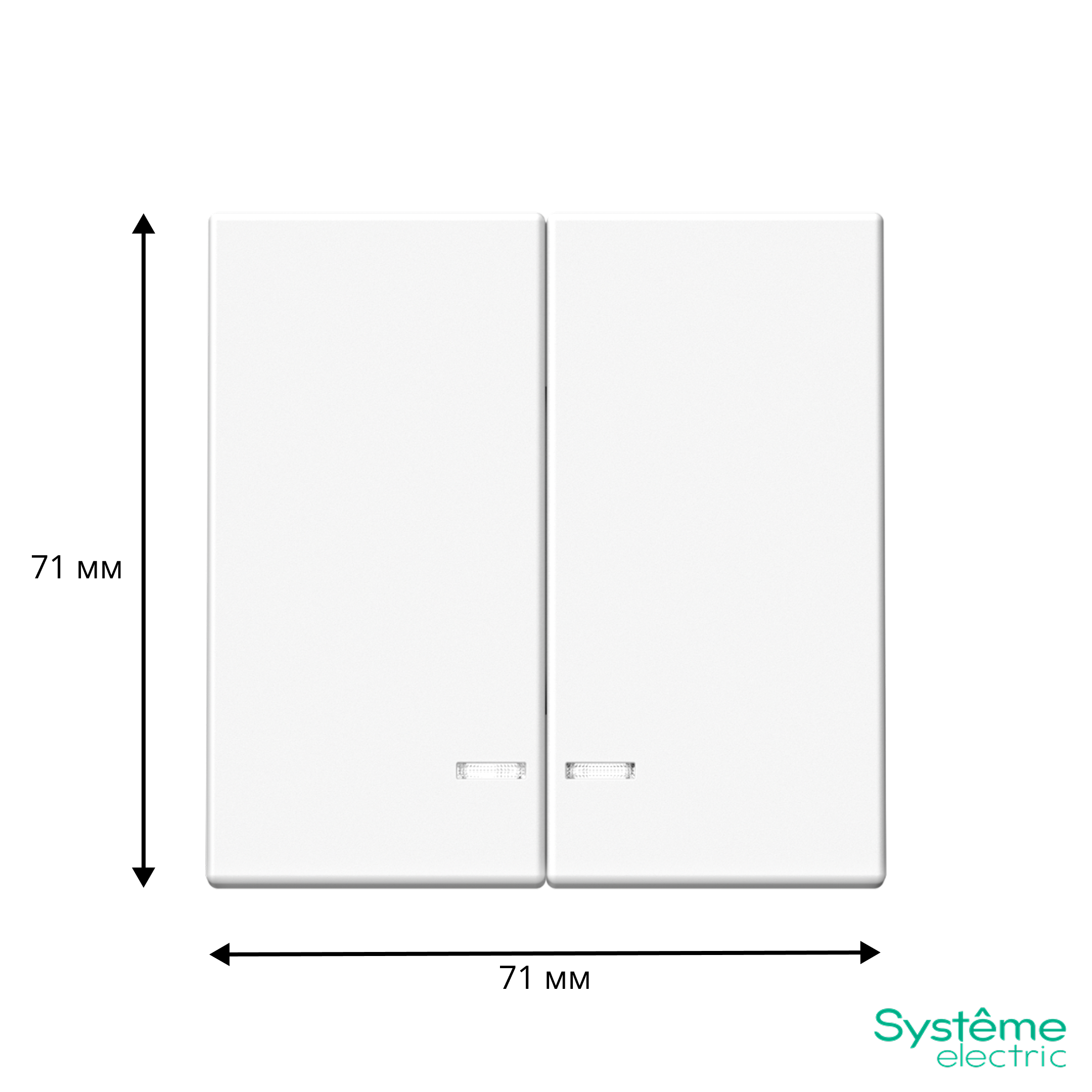 ARTGALLERY 2-клавишный ВЫКЛЮЧАТЕЛЬ с подсветкой, сх.5а, 10АХ, механизм, БЕЛЫЙ