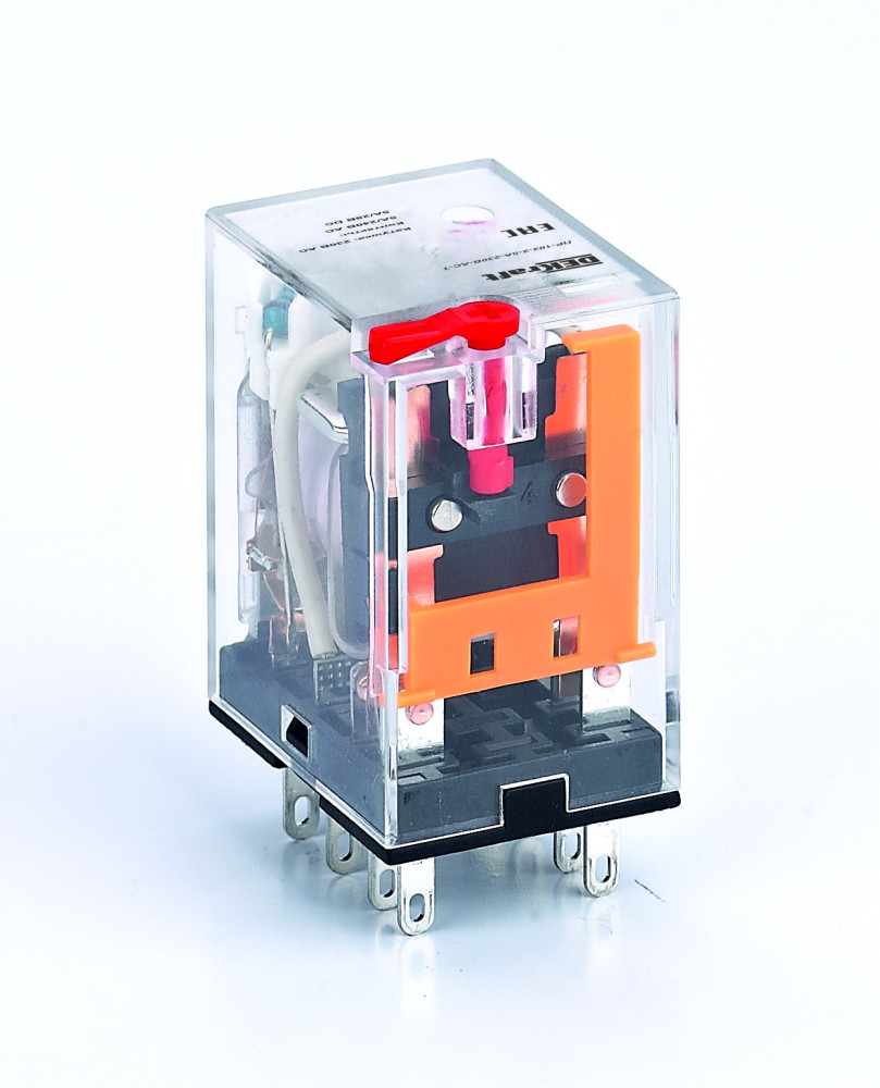 Промежуточное реле 2 конт. с LED инд. и TEST функ. 5А 24В AC ПР-102