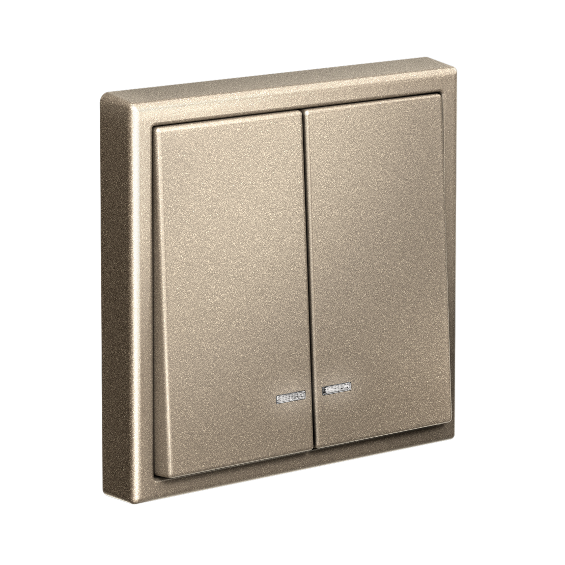 ARTGALLERY 2-клавишный ВЫКЛЮЧАТЕЛЬ с подсветкой, сх.5а, 10АХ, механизм, ШАМПАНЬ