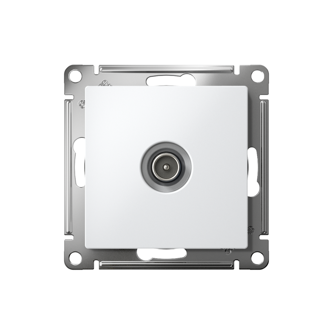 ATLASDESIGN TV РОЗЕТКА проходная 4дБ, механизм, БЕЛЫЙ