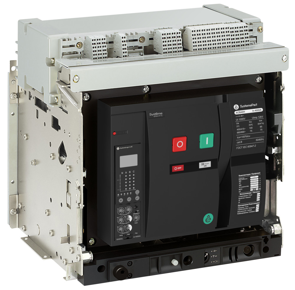 ВОЗДУШНЫЙ АВТ.ВЫКЛ.SYSTEMEPACT ACB40H 1600A 3P 6.0E ВЫК,ГП MCH+MX+XF AC230V