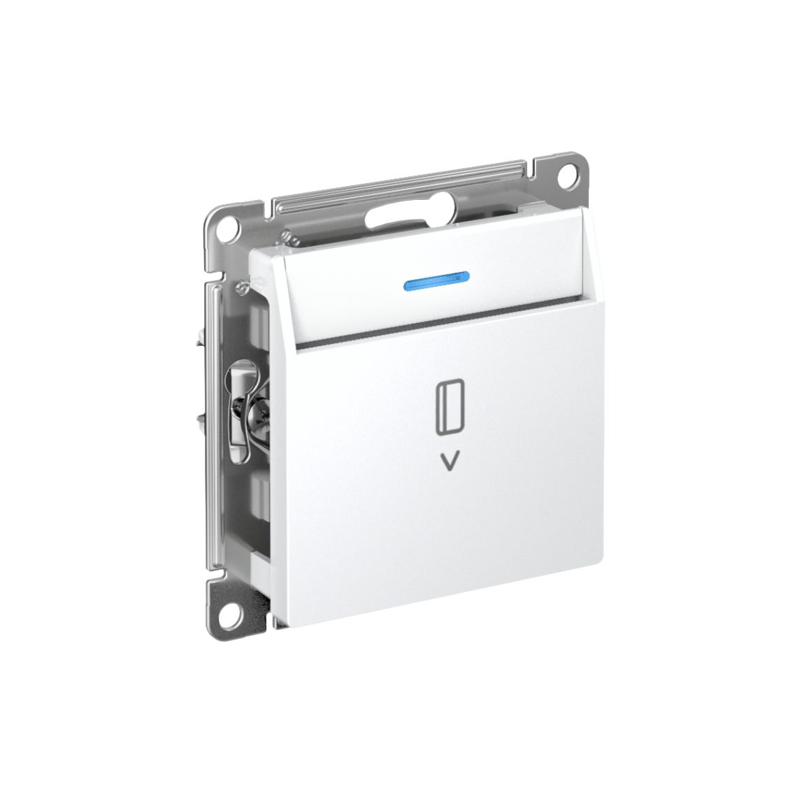 ATLASDESIGN ВЫКЛЮЧАТЕЛЬ карточный с подсветкой, 10А, без задержки отключения, механизм, БЕЛЫЙ