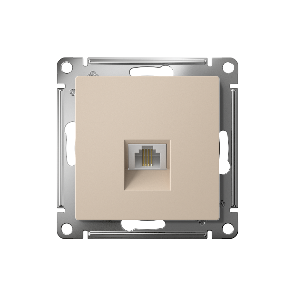 ATLASDESIGN РОЗЕТКА телефонная RJ11, механизм, ПЕСОЧНЫЙ