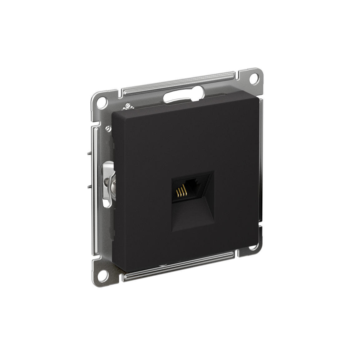 ATLASDESIGN РОЗЕТКА телефонная RJ11, механизм, КАРБОН