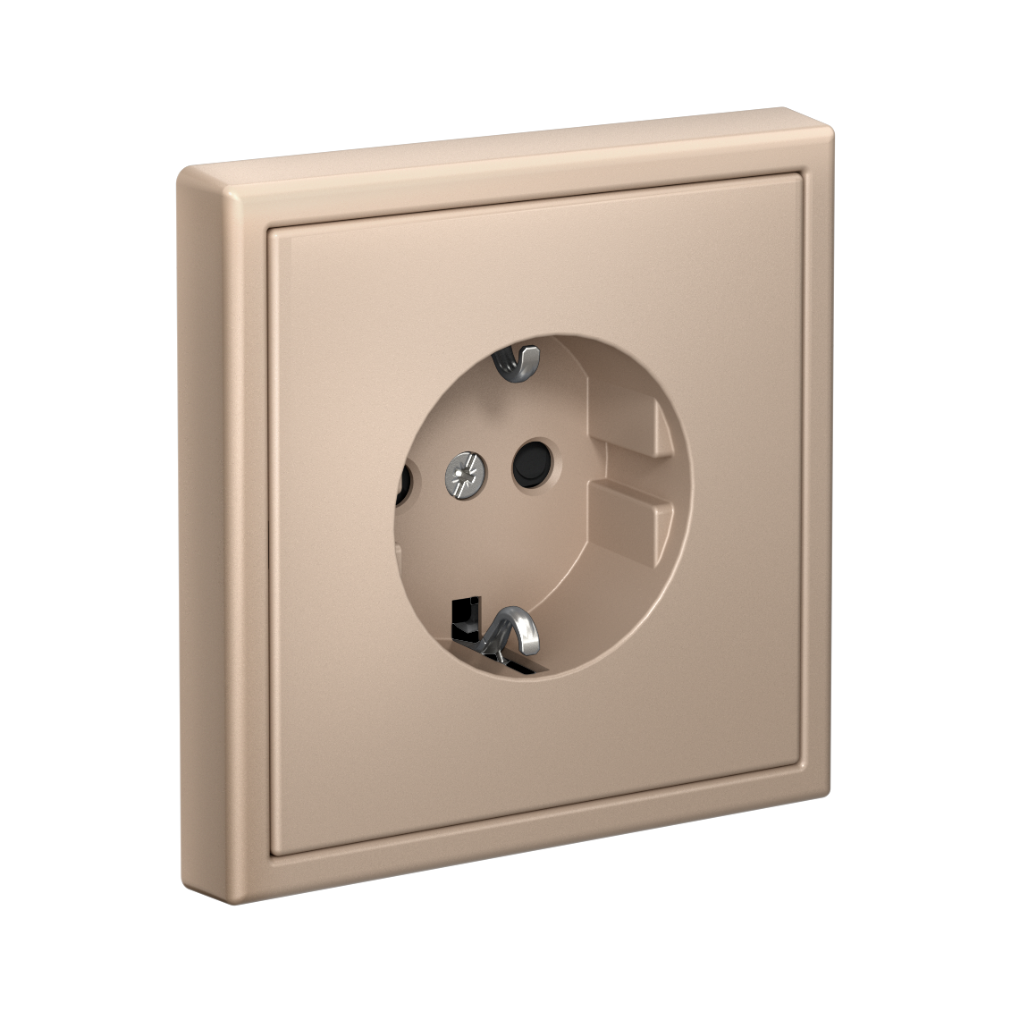 ARTGALLERY РОЗЕТКА с заземлением со шторками, 16А, механизм, быстрозажим. клем., ПЕСОЧНЫЙ