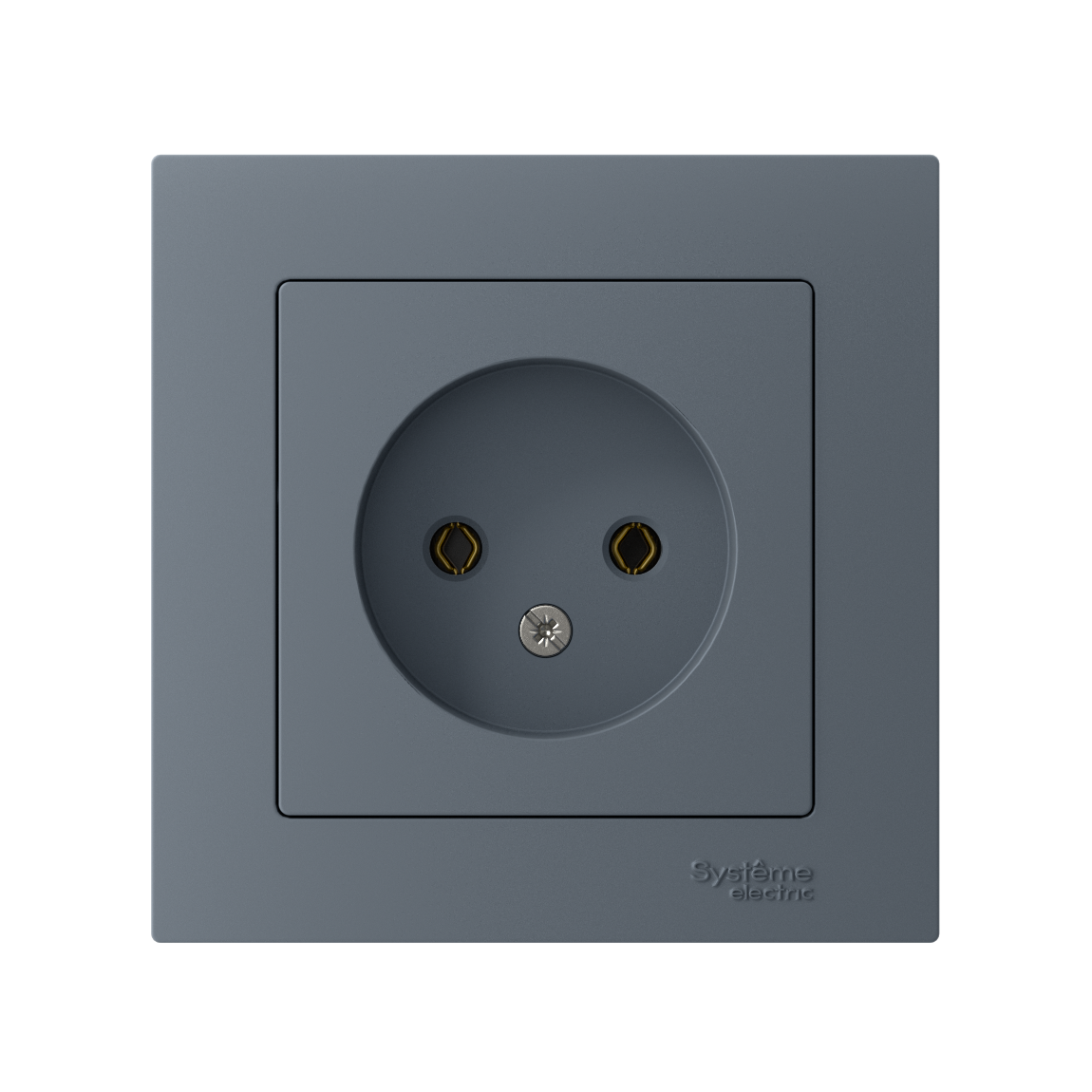 ATLASDESIGN РОЗЕТКА без заземления без шторок, 16А, в сборе, ГРИФЕЛЬ