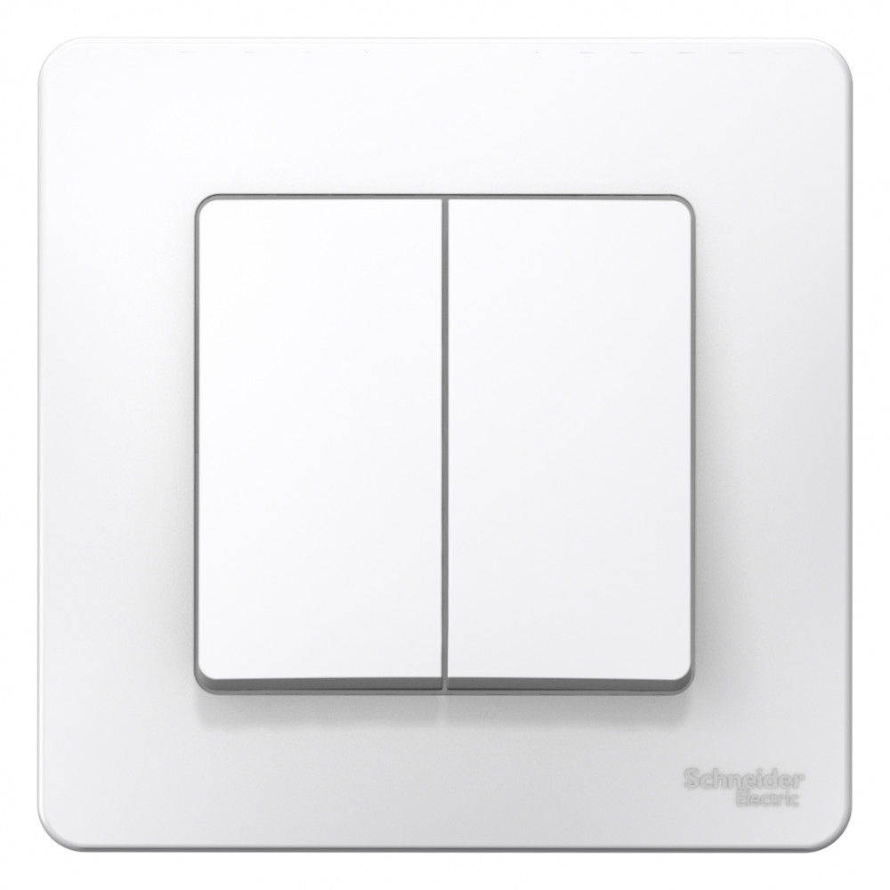 BLANCA С/У 2-клавишный ВЫКЛЮЧАТЕЛЬ (сх.5), 10А, 250В, БЕЛЫЙ