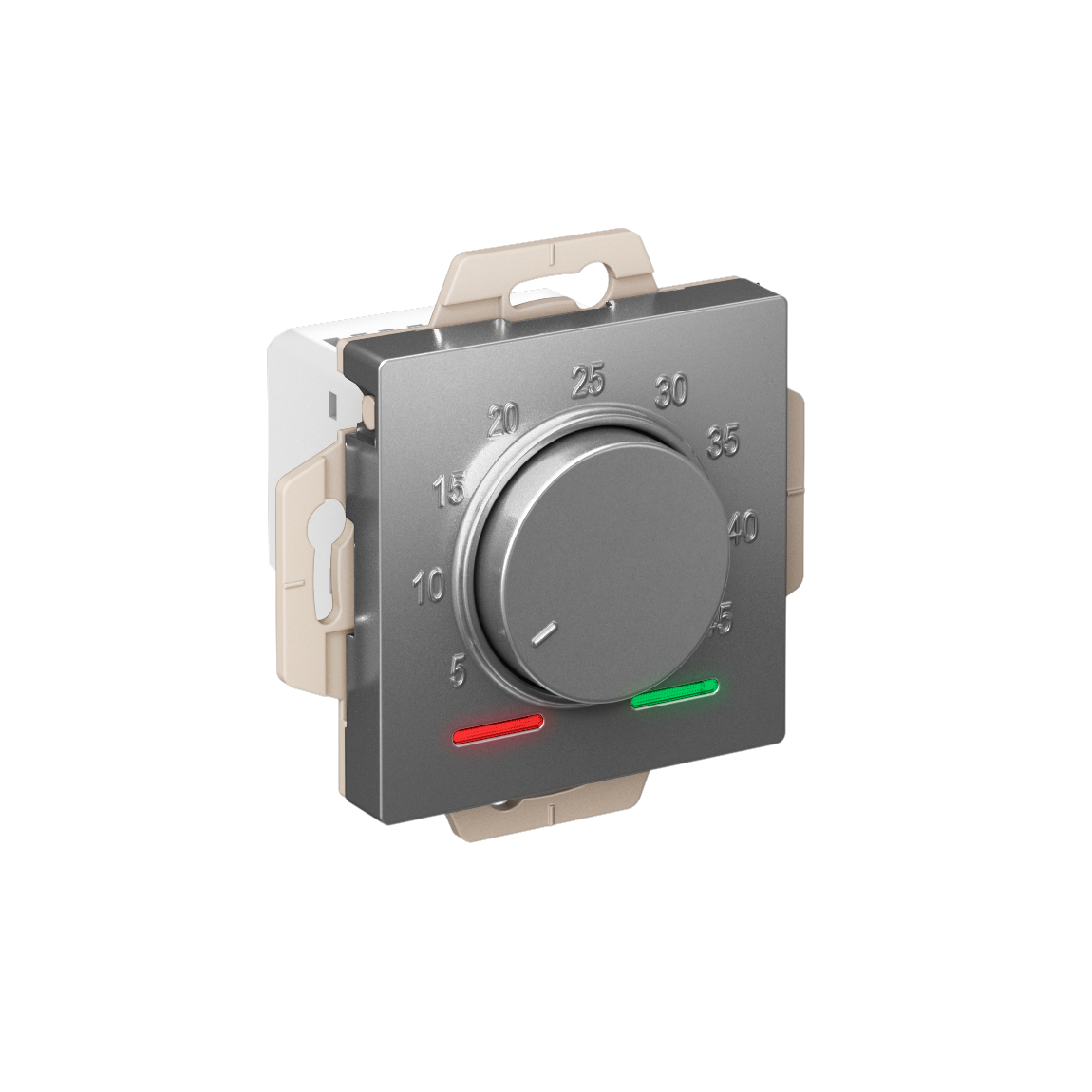 ATLASDESIGN ТЕРМОСТАТ электронный для теплого пола с датчиком, 10A, механизм, СТАЛЬ