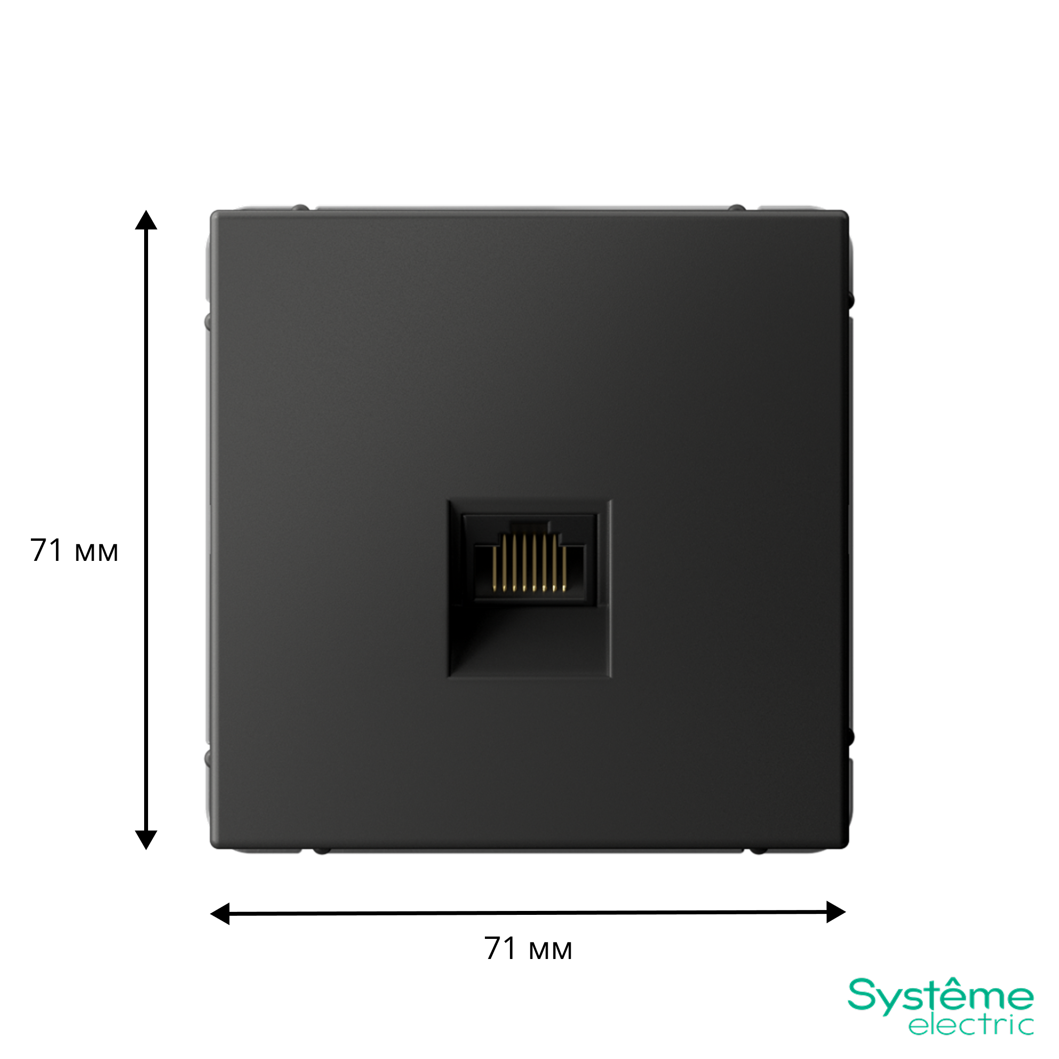 ARTGALLERY РОЗЕТКА компьютерная RJ45, кат. 5е, механизм, БАЗАЛЬТ