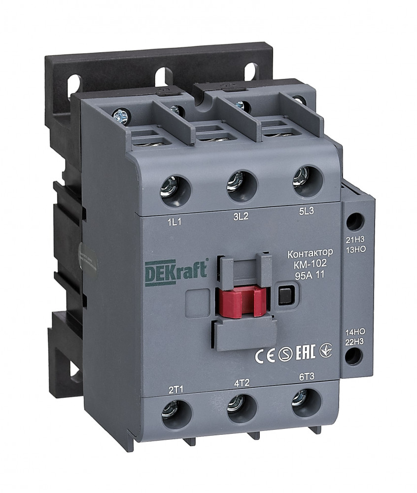 Контактор 95А 220В/230В АС3 АС4 1НО+1НЗ КМ-102