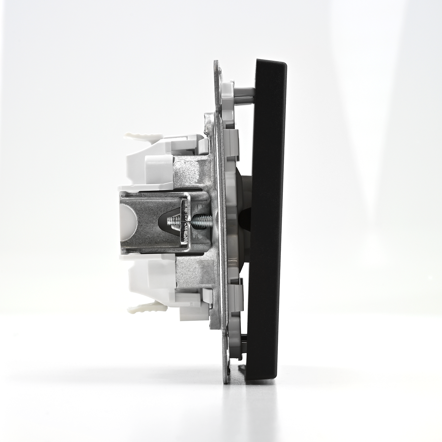 ARTGALLERY 1-клавишный ПЕРЕКЛЮЧАТЕЛЬ, 10АХ, механизм, быстрозажим. клем., КАРБОН