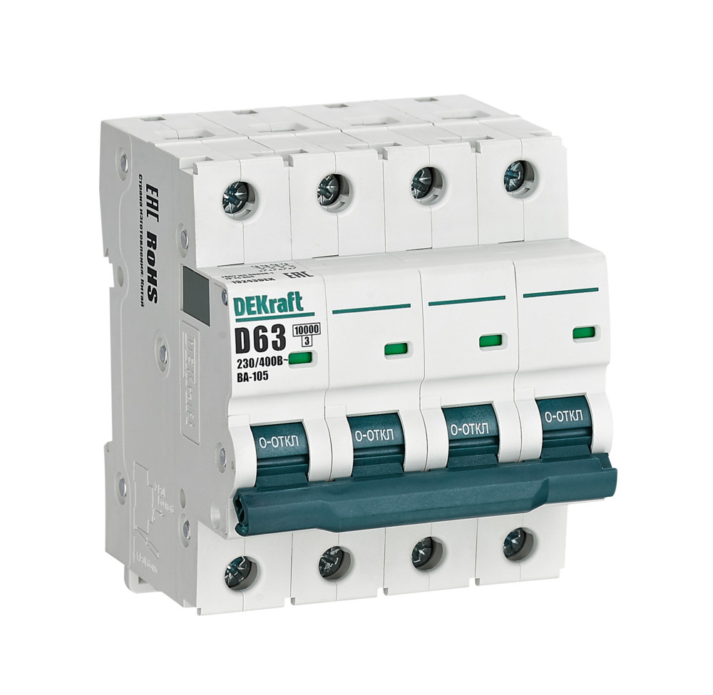 Автоматический выключатель ВА-105 4P 63А D 10кА