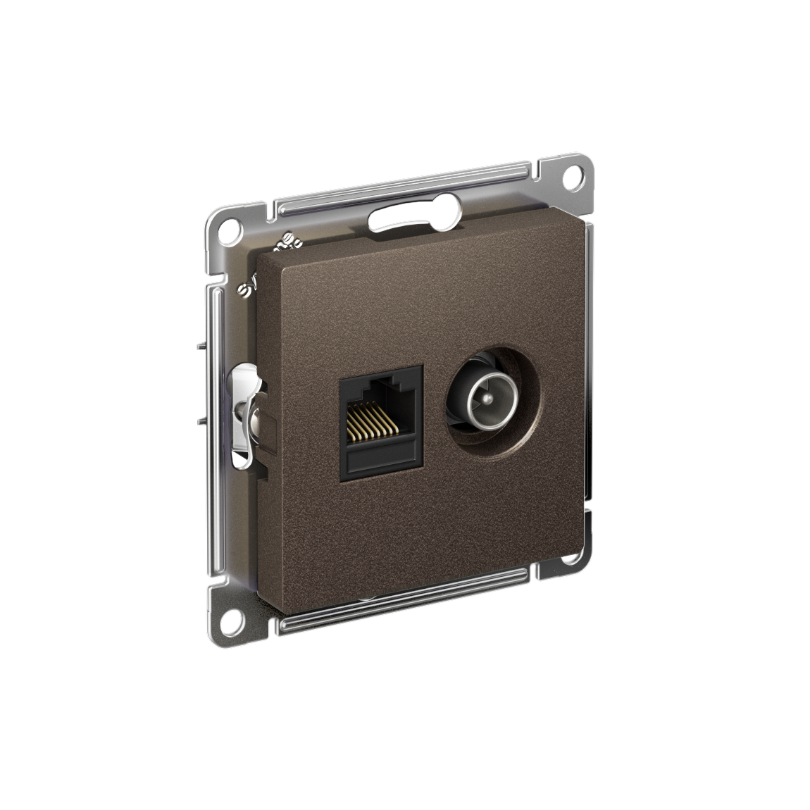 ATLASDESIGN РОЗЕТКА двойная ТВ + компьютерная RJ45 кат. 5e, механизм, МОККО