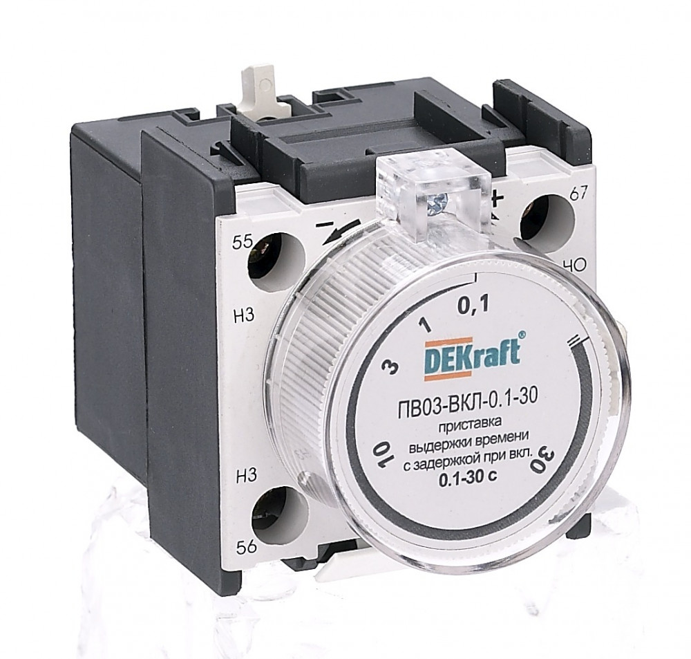 Приставка выд. врем. с задерж. при вкл. 10-180сек. 1з+1р ПВ-03