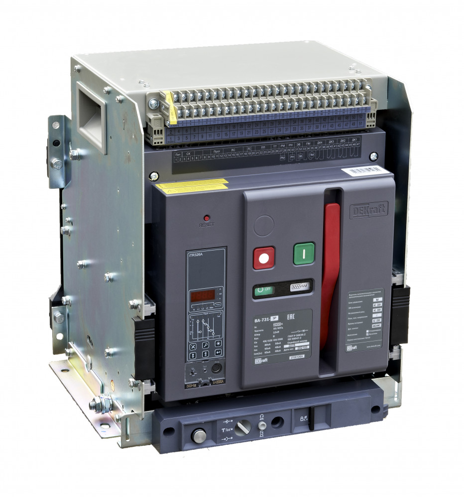 Воздушный авт. выключатель выкатной 3P 1000А 80кА расцепитель М ВА-731