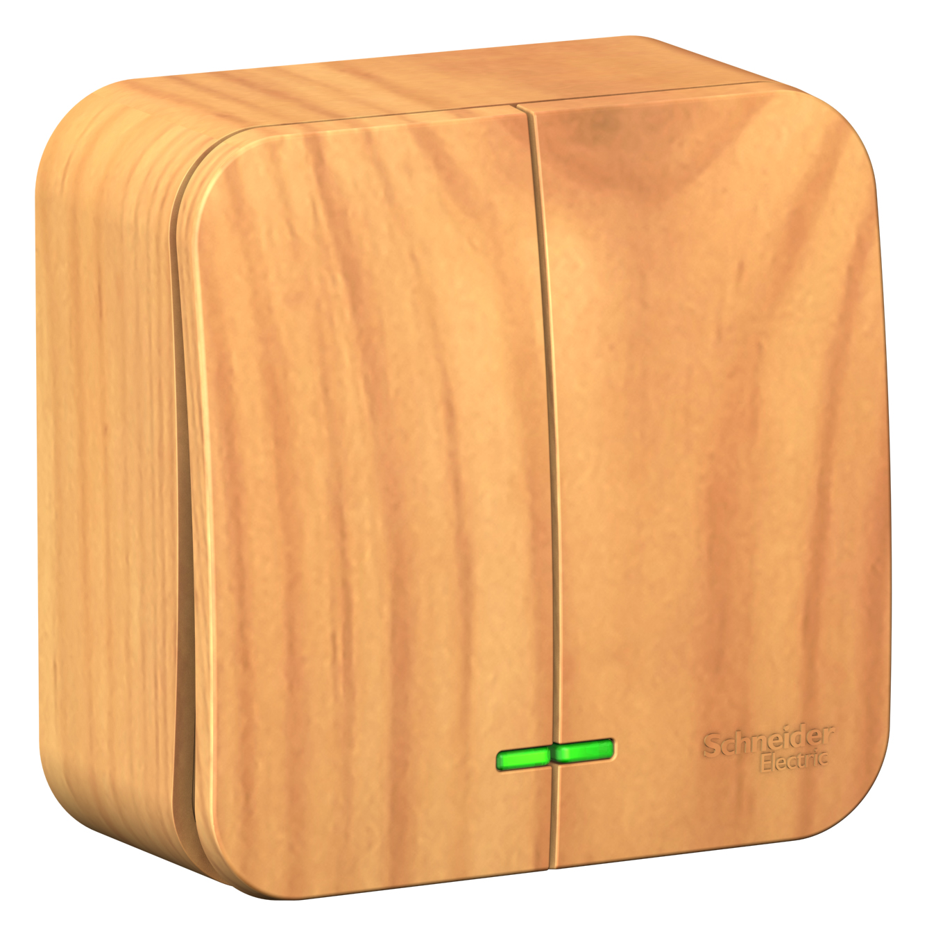 BLANCA О/У 2-клавишный ВЫКЛЮЧАТЕЛЬ (сх.5) с подсветкой, ИЗОЛ.ПЛ, 10А, 250В, ЯСЕНЬ