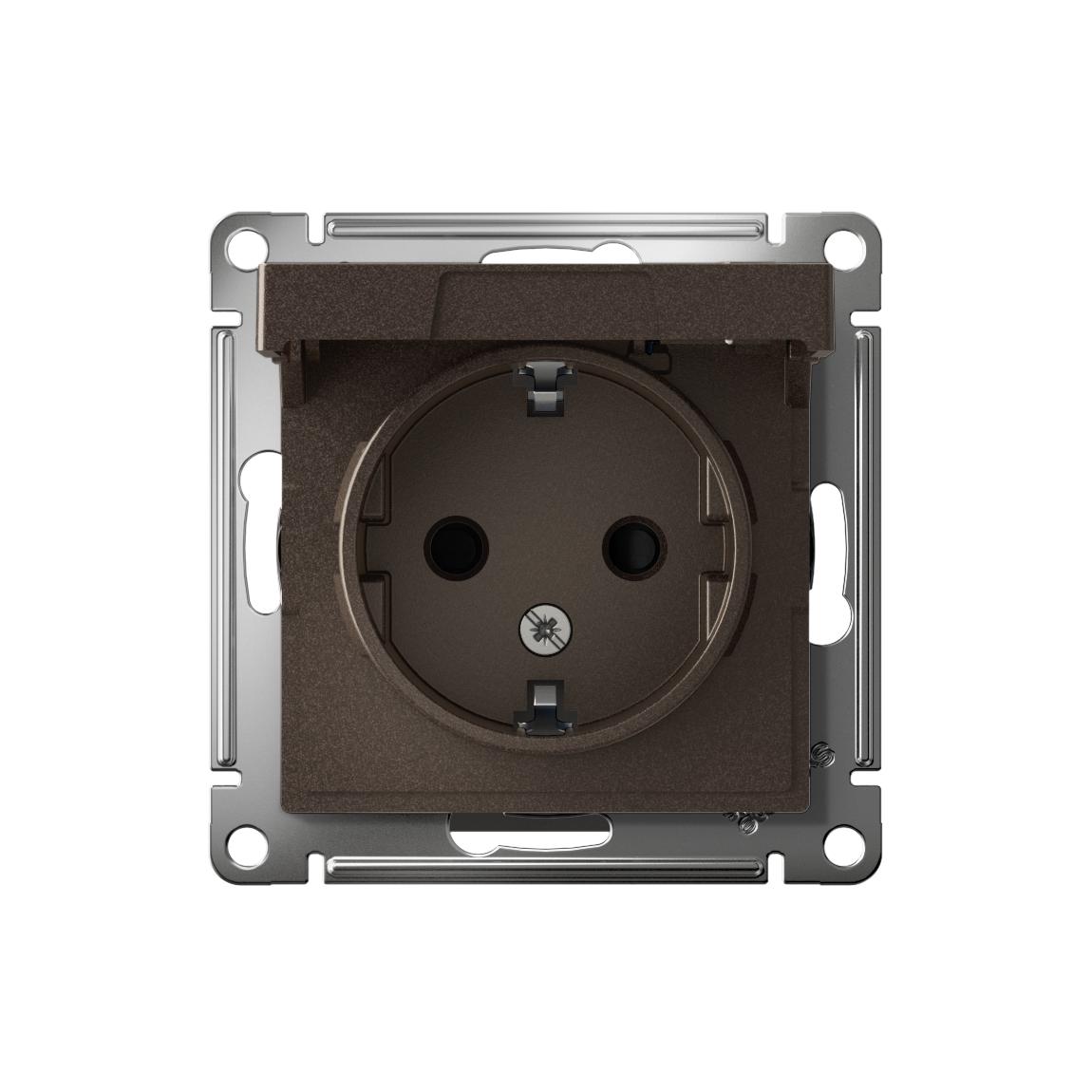 ATLASDESIGN РОЗЕТКА с заземлением со шторками с крышкой, 16А, IP20, механизм, МОККО