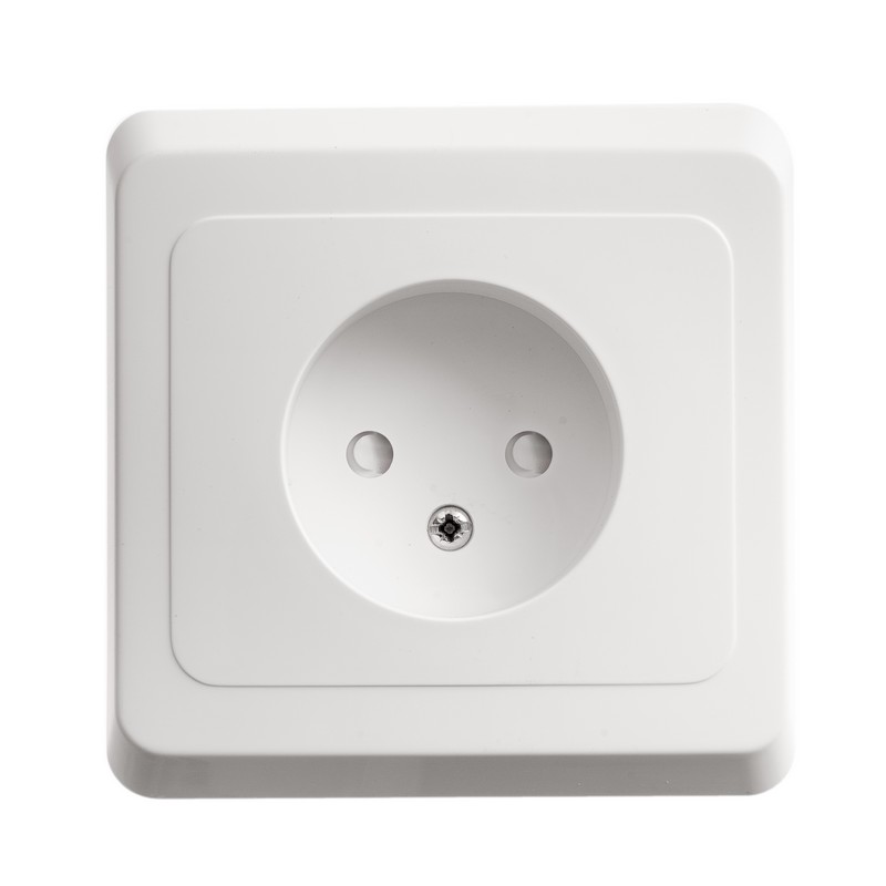 ЭТЮД С/У РОЗЕТКА без заземления со шторками, 16А 250B, БЕЛЫЙ