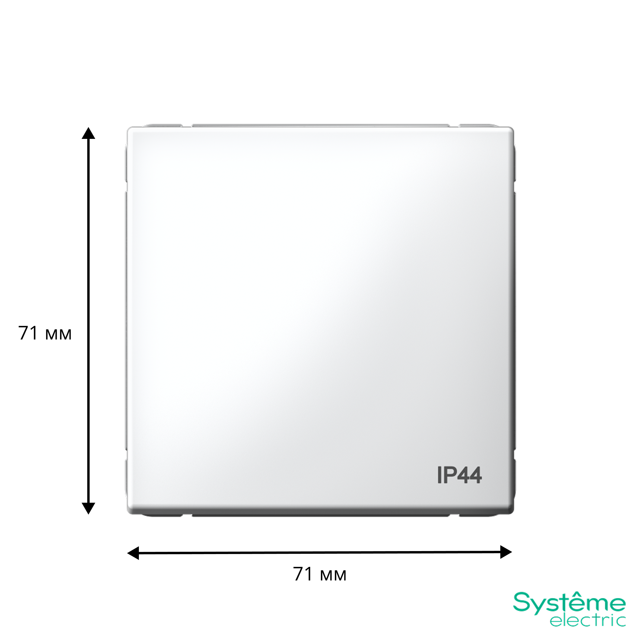 ARTGALLERY 1-клавишный ПЕРЕКЛЮЧАТЕЛЬ IP44, 10АХ, механизм, БЕЛЫЙ