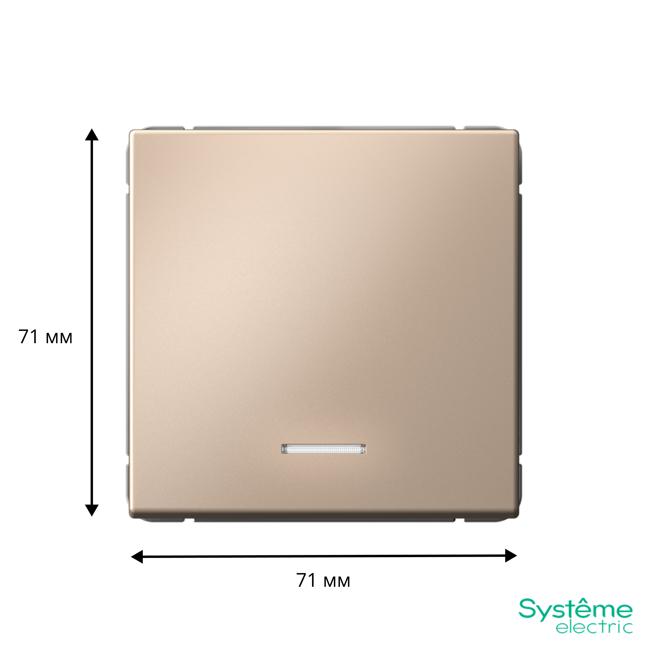 ARTGALLERY 1-клавишный ВЫКЛЮЧАТЕЛЬ с подсветкой, сх.1а, 10АХ, механизм, ПЕСОЧНЫЙ