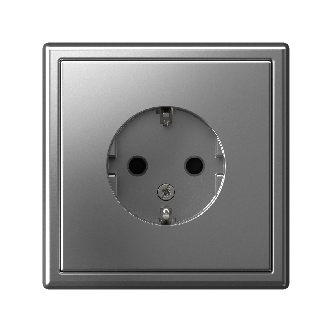ARTGALLERY РОЗЕТКА с заземлением со шторками, 16А, механизм, СТАЛЬ