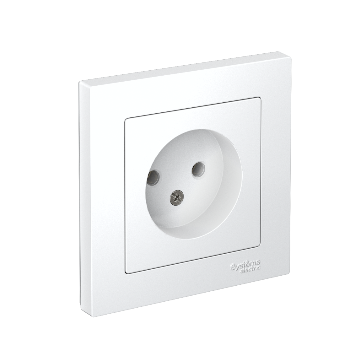 ATLASDESIGN РОЗЕТКА без заземления без шторок, 16А, в сборе, БЕЛЫЙ