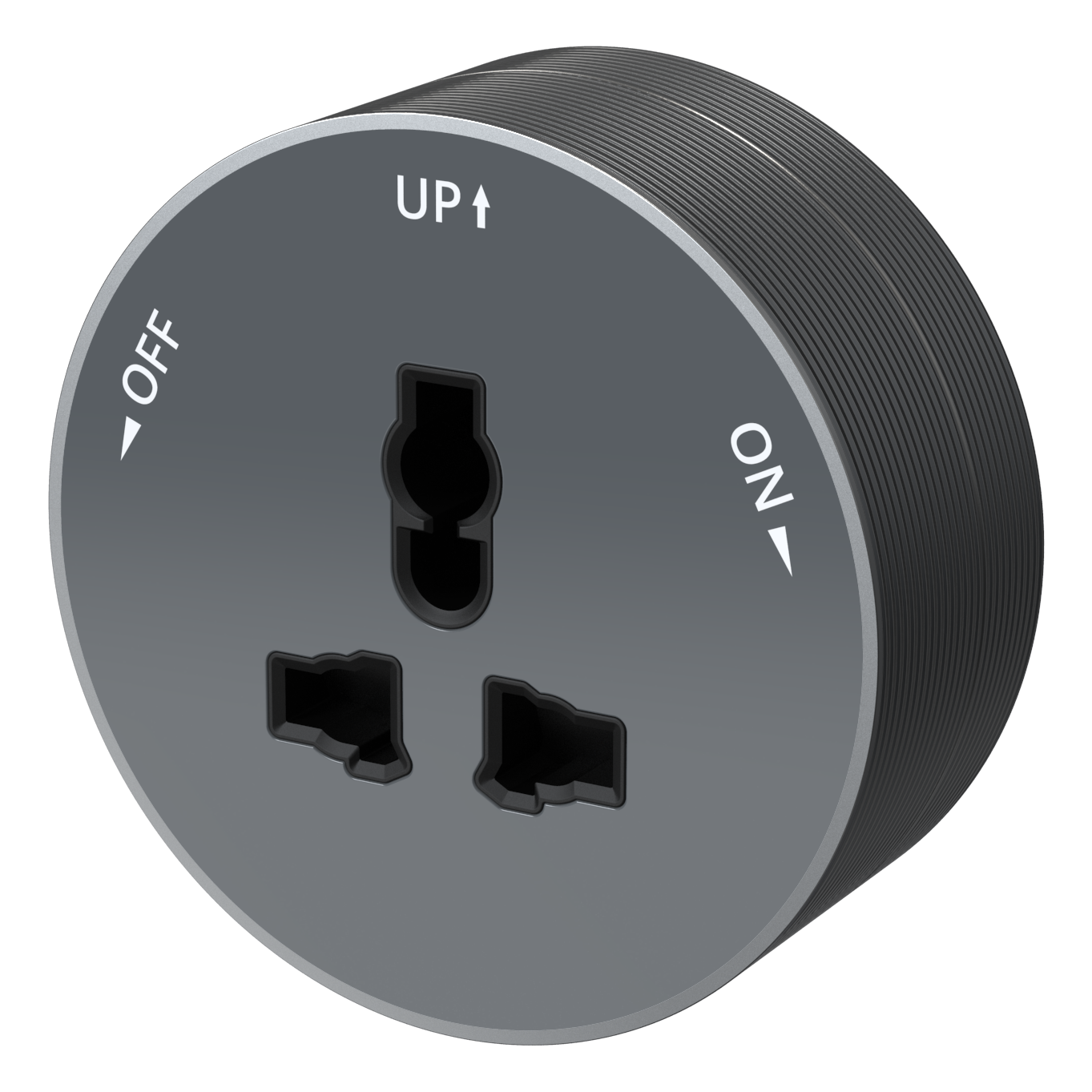 MULTITRACK Розетка универсальная круглая 13 А/250 В ГРАФИТ