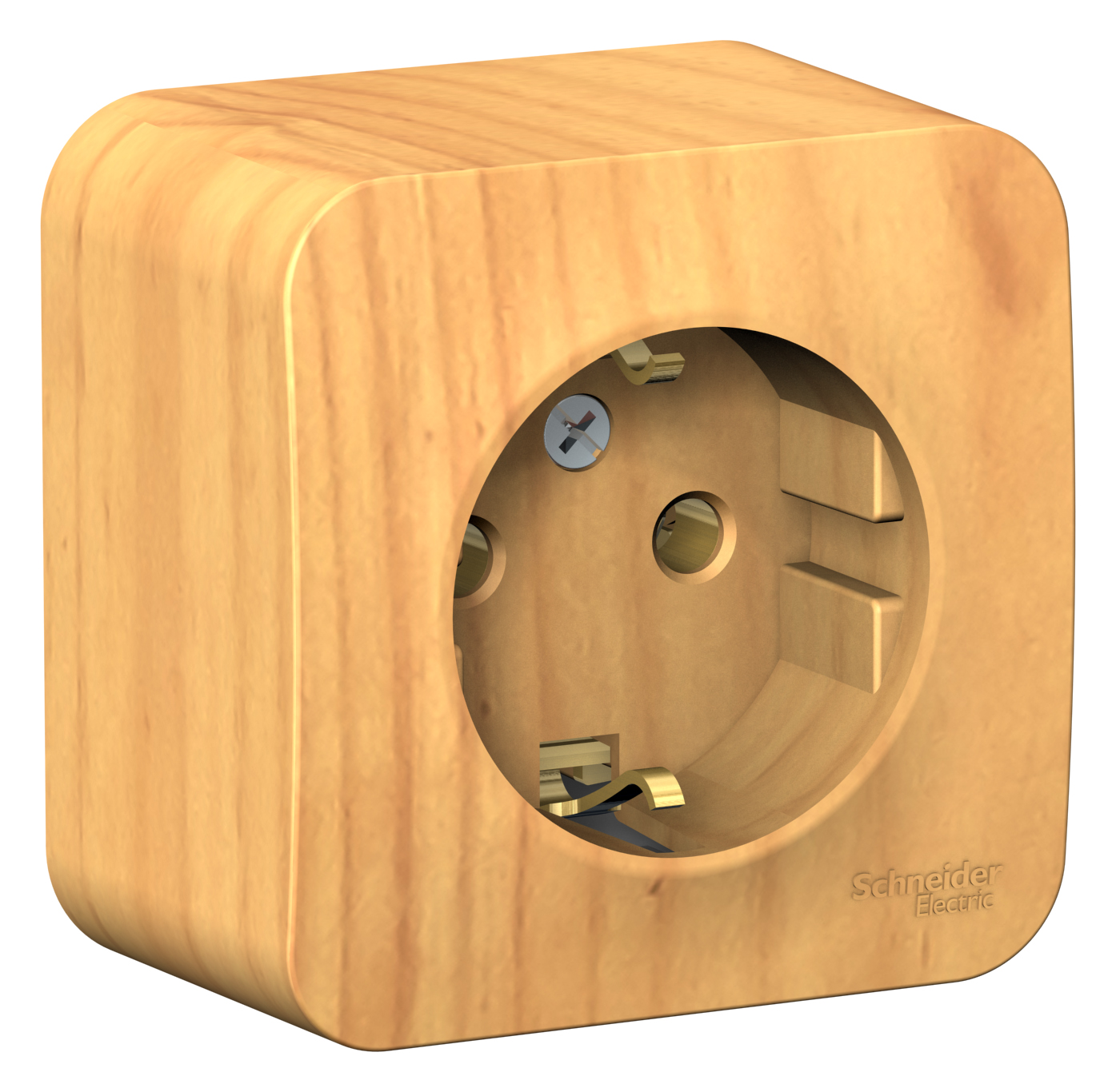 BLANCA О/У РОЗЕТКА с заземлением без шторок ИЗОЛ.ПЛ., 16А, 250В, ЯСЕНЬ