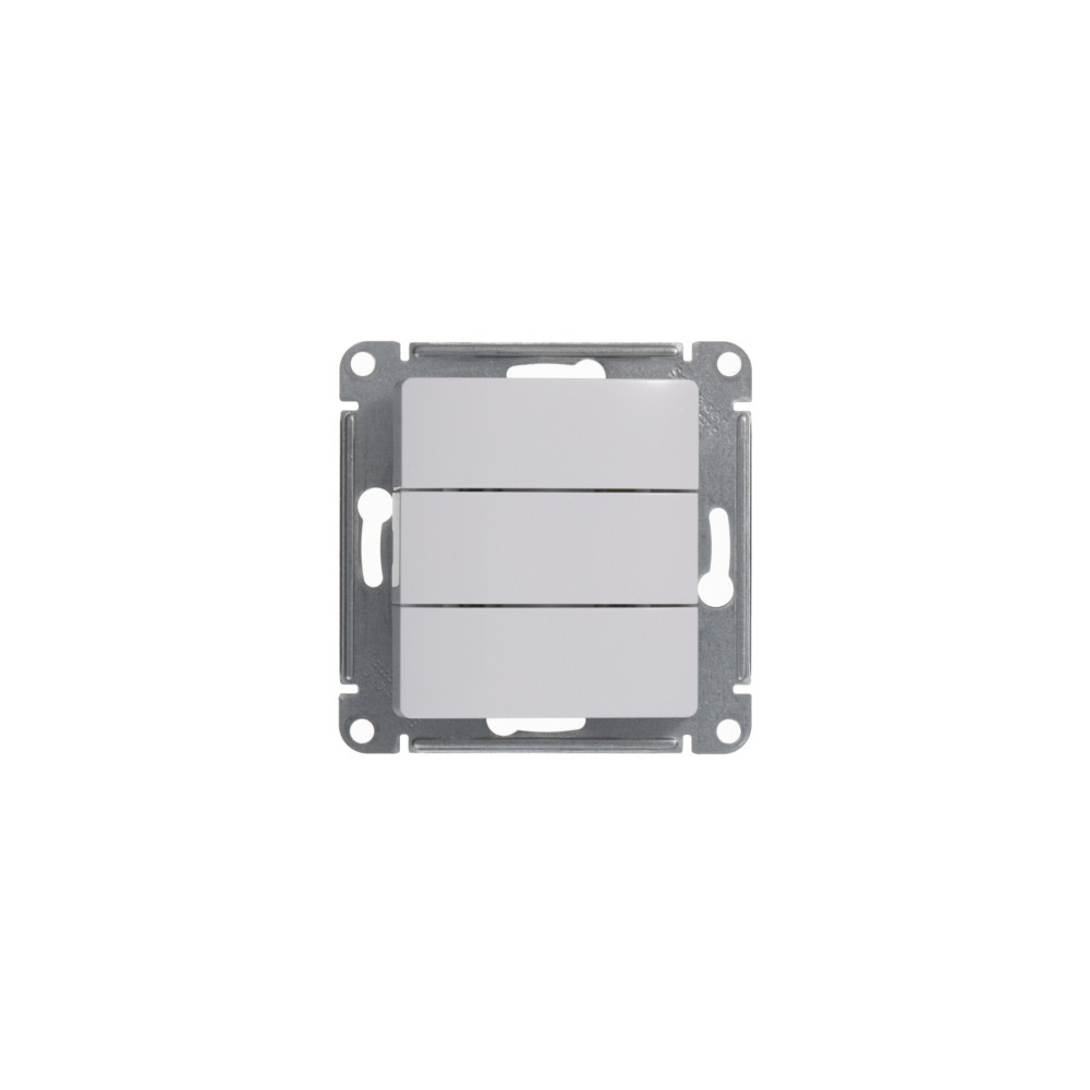 GLOSSA 3-клавишный ВЫКЛЮЧАТЕЛЬ, сх.1+1+1, 10АХ, механизм, БЕЛЫЙ