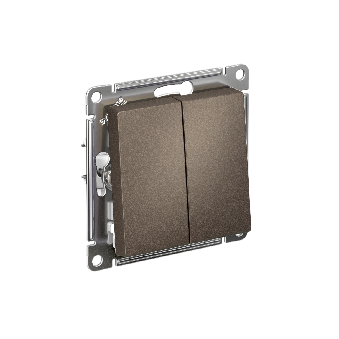 ATLASDESIGN 2-клавишный ПЕРЕКРЕСТНЫЙ ПЕРЕКЛЮЧАТЕЛЬ, сх.7+7, 10АХ, механизм, МОККО