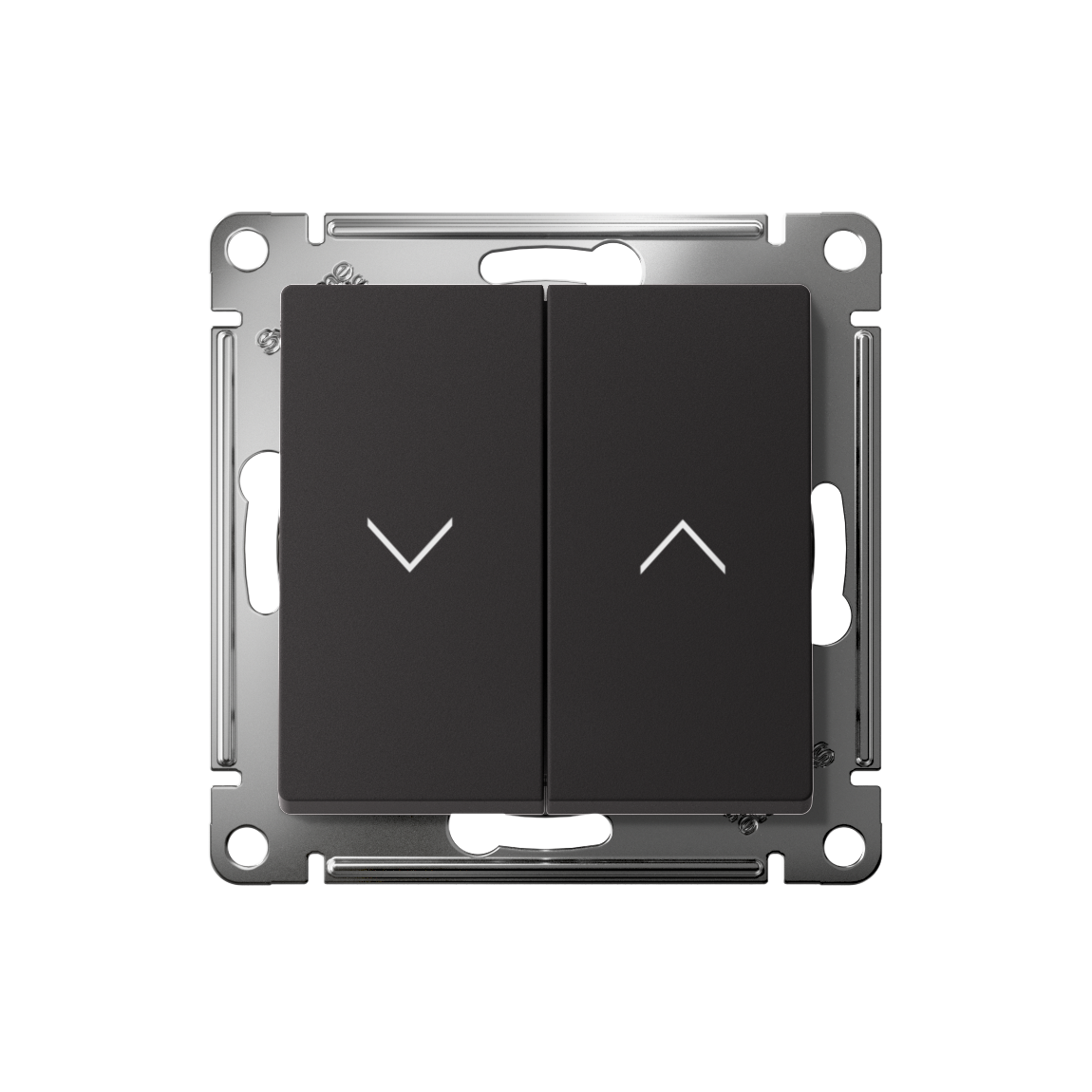 ATLASDESIGN 2-клавишный ВЫКЛЮЧАТЕЛЬ ДЛЯ ЖАЛЮЗИ, сх.4, 10А, механизм, КАРБОН