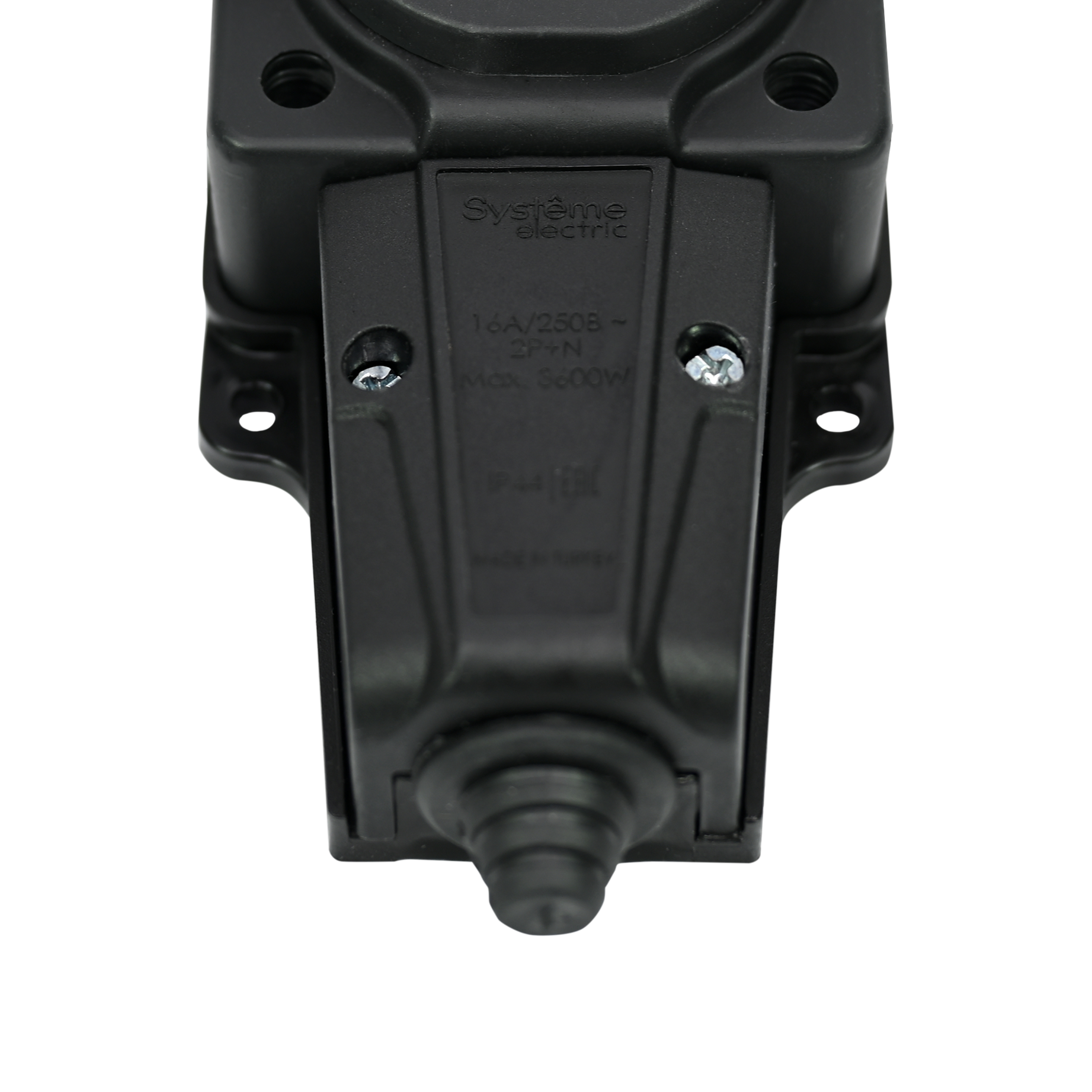 MULTISET Колодка 3х розетка 2К+З каучуковая 16 А/250 В IP44 ЧЁРНАЯ