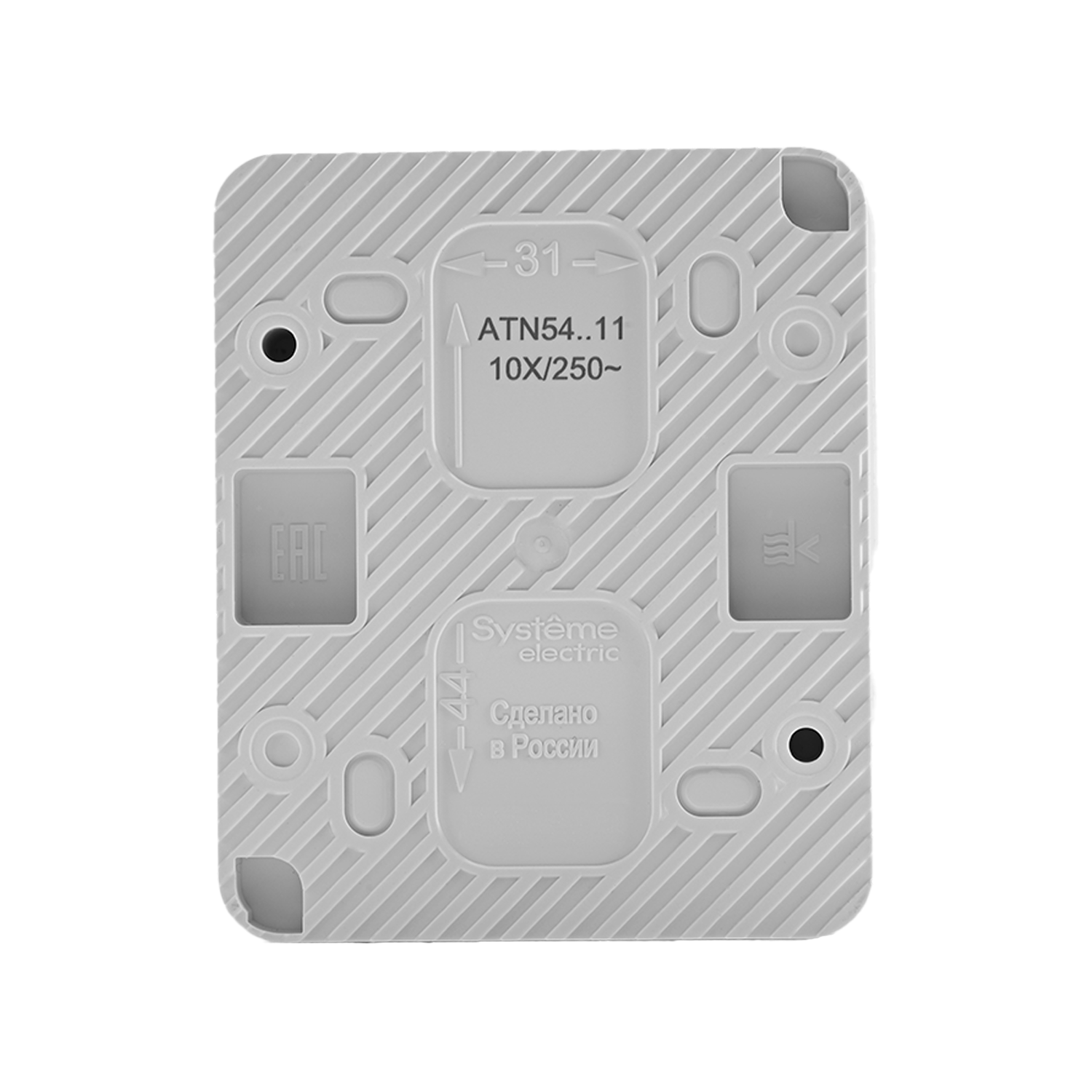 ATLASDESIGN PROFI IP54 О/У 1-клавишный ВЫКЛЮЧАТЕЛЬ, сх.1, 10АХ, БЕЛЫЙ