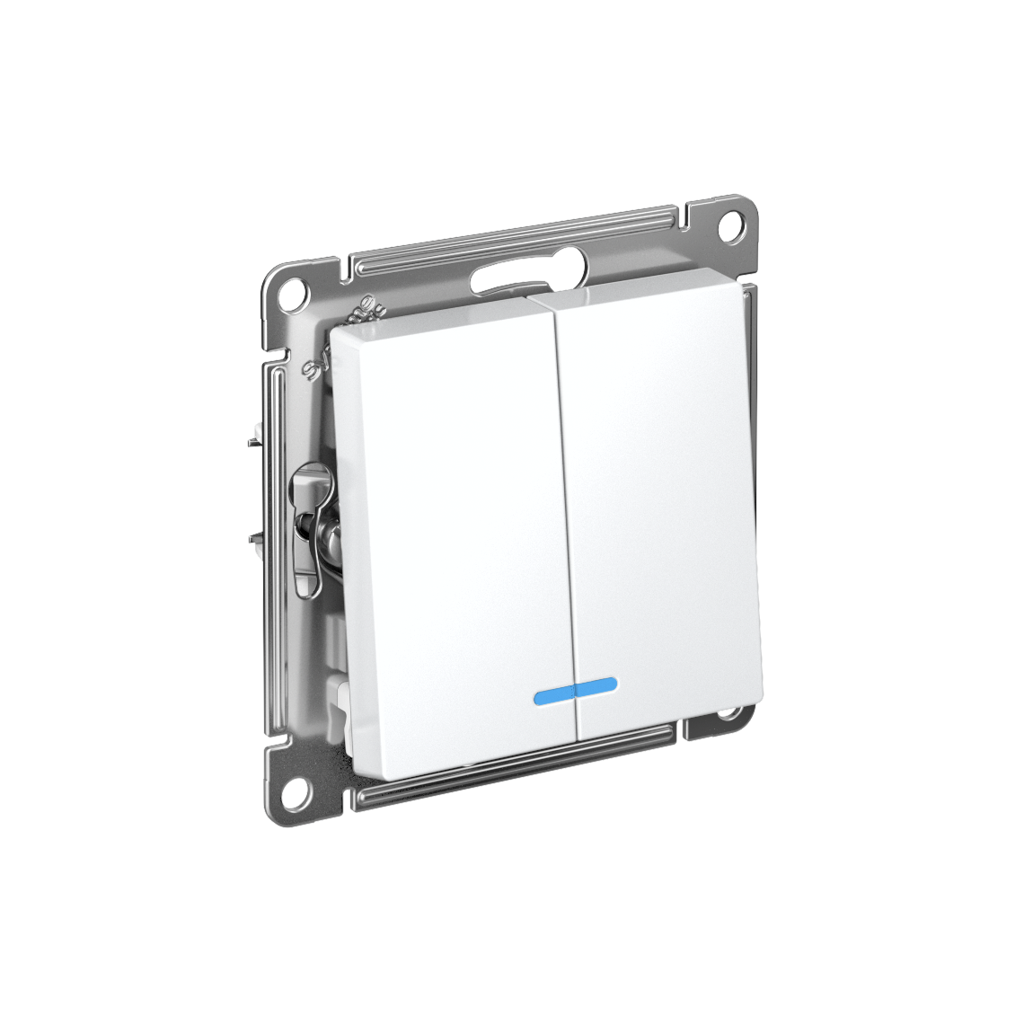 ATLASDESIGN 2-клавишный ВЫКЛЮЧАТЕЛЬ с подсветкой, сх.5а, 10АХ, механизм, ЛОТОС