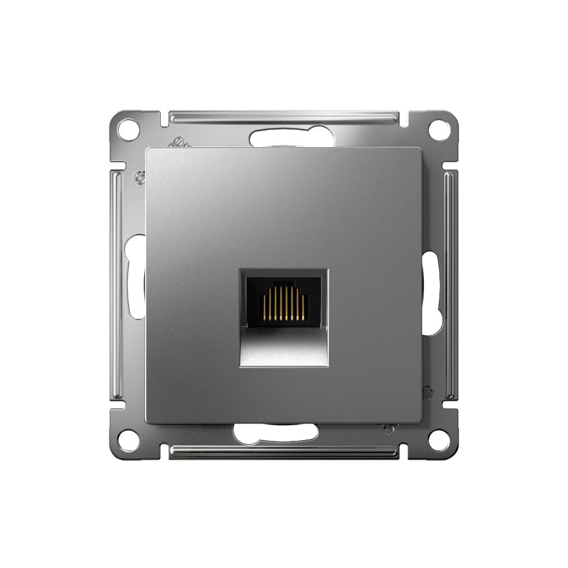 ATLASDESIGN РОЗЕТКА компьютерная RJ45 кат. 5e, механизм, СТАЛЬ