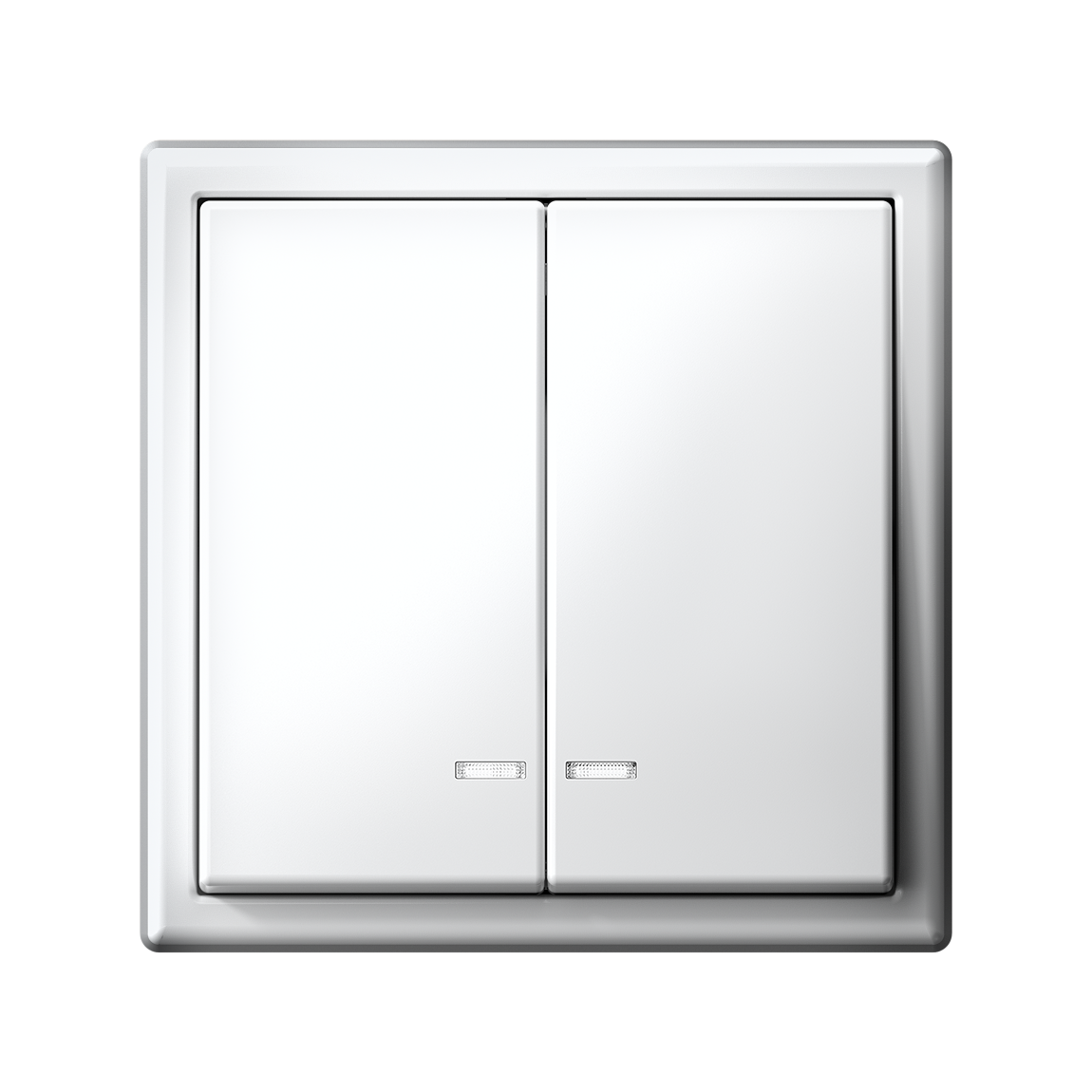 ARTGALLERY 2-клавишный ВЫКЛЮЧАТЕЛЬ с подсветкой, сх.5а, 10АХ, механизм, БЕЛЫЙ