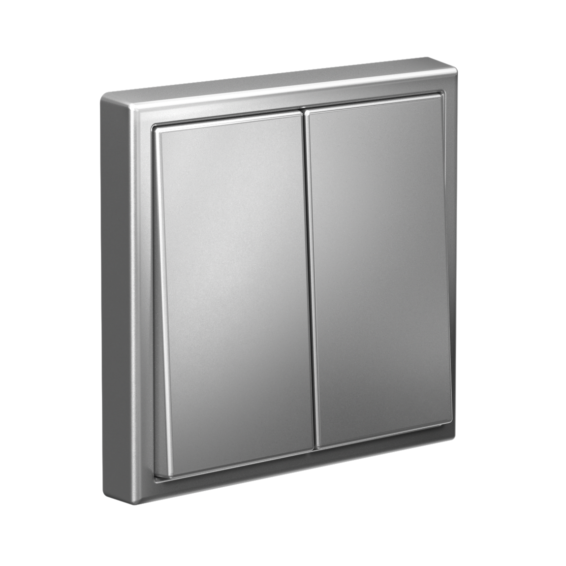 ARTGALLERY 2-клавишный ПЕРЕКЛЮЧАТЕЛЬ, 10АХ, механизм, быстрозажим. клем., СТАЛЬ