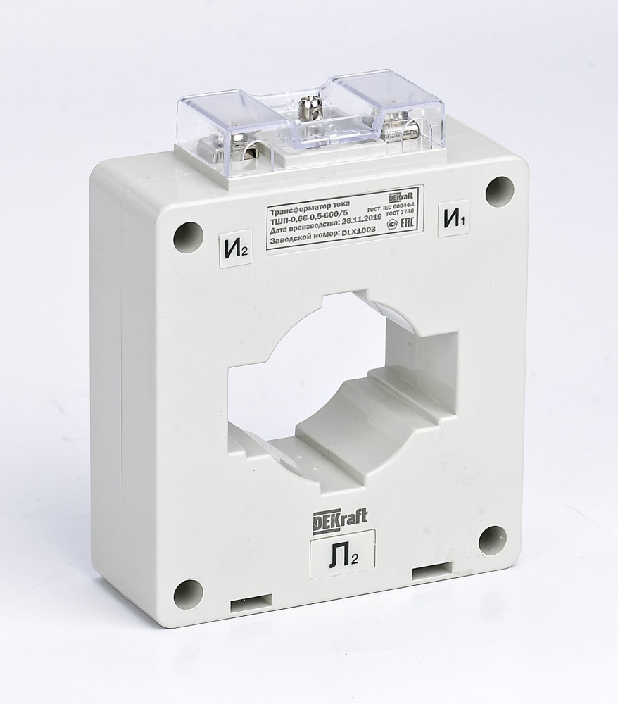 Трансформатор тока ТШП-0,66 0,5S 600/5 10ВА, диаметр 40мм