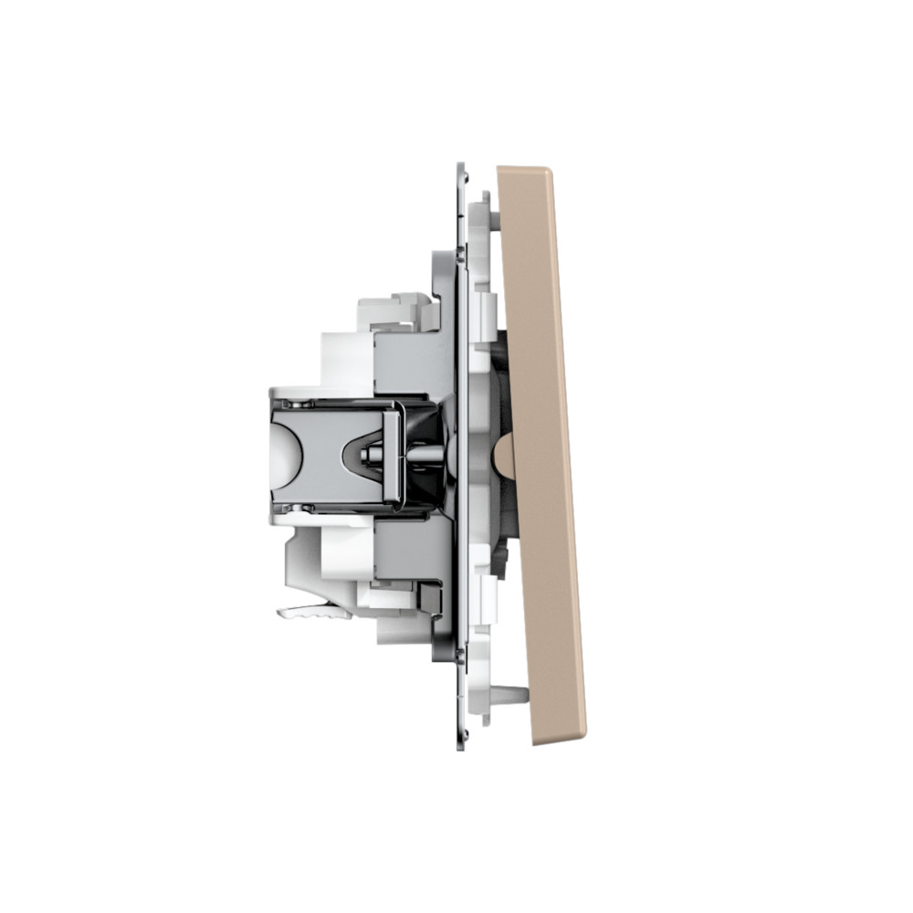 ARTGALLERY 2-клавишный ВЫКЛЮЧАТЕЛЬ, 10АХ, механизм, быстрозажим. клем., ПЕСОЧНЫЙ