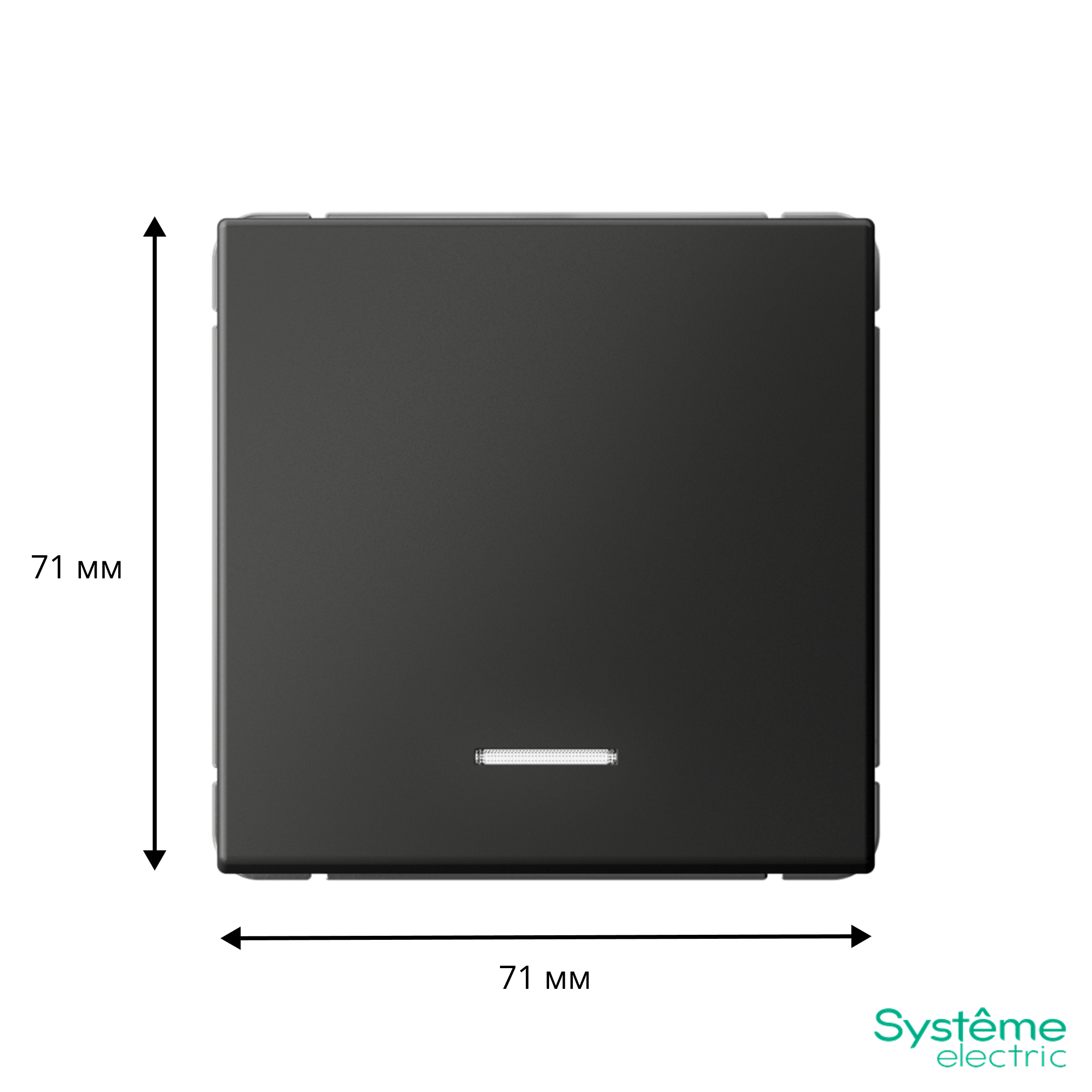 ARTGALLERY 1-клавишный ВЫКЛЮЧАТЕЛЬ с подсветкой, сх.1а, 10АХ, механизм, БАЗАЛЬТ