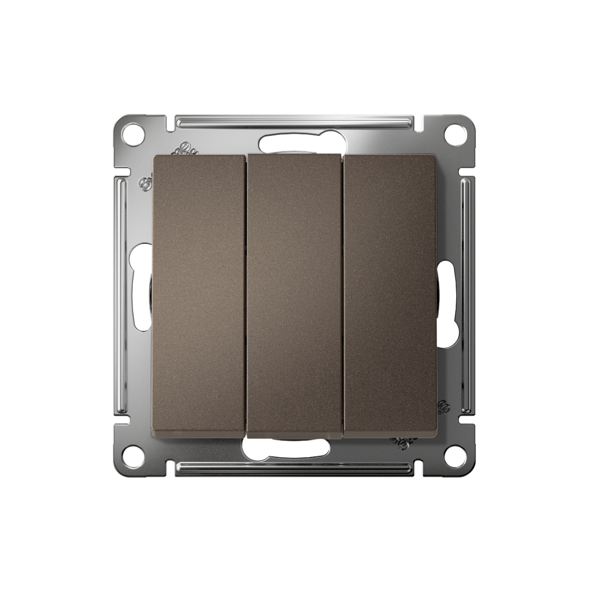 ATLASDESIGN 3-клавишный ВЫКЛЮЧАТЕЛЬ, сх.1+1+1, 10АХ, механизм, МОККО