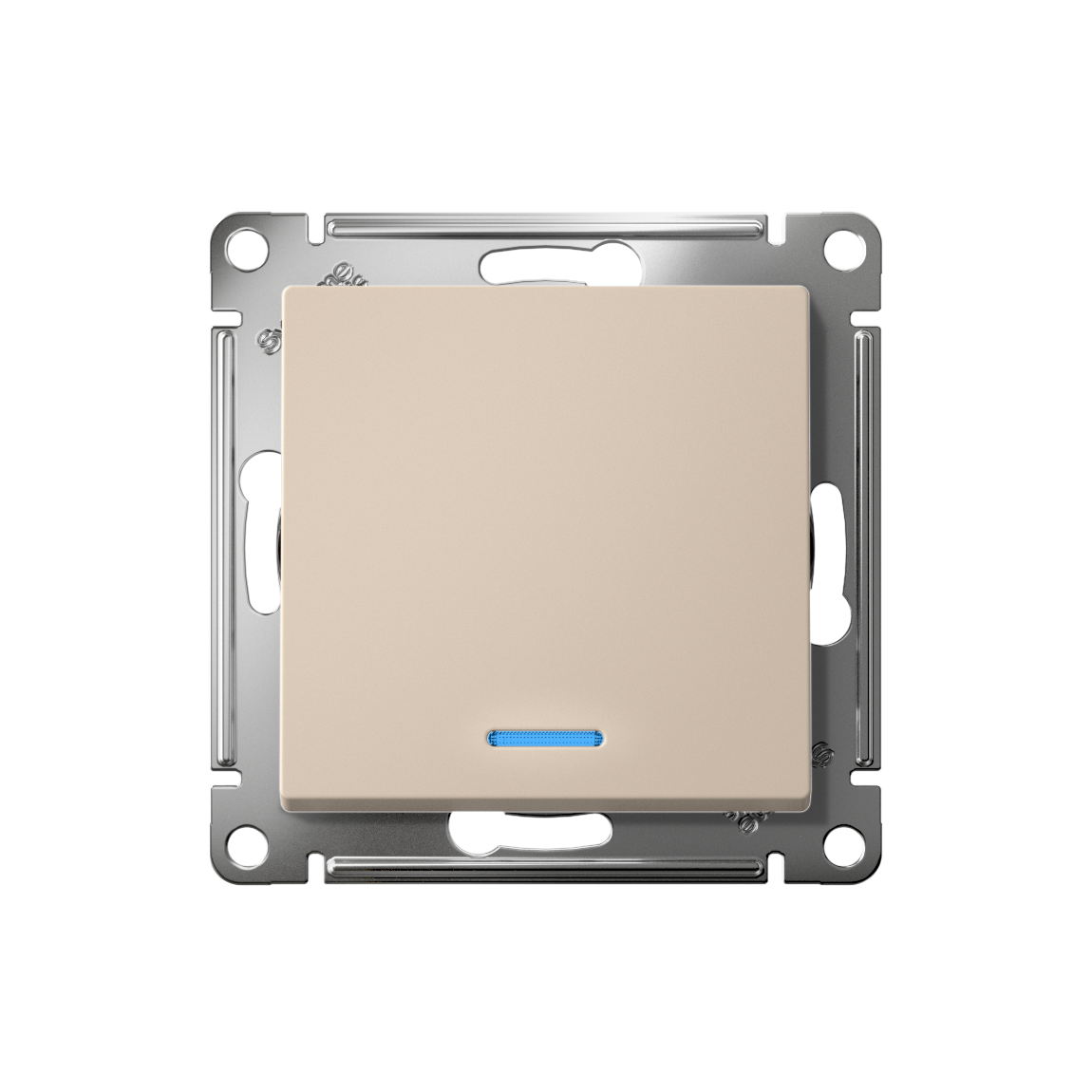 ATLASDESIGN 1-клавишный ВЫКЛЮЧАТЕЛЬ с подсветкой, сх.1а, 10АХ, механизм, ПЕСОЧНЫЙ