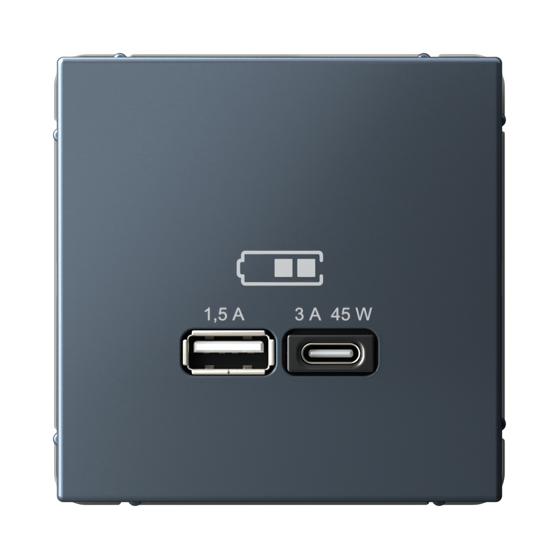 ARTGALLERY USB РОЗЕТКА A + тип-C 45Вт высокоскор.заряд. QC, PD, механизм, ГРИФЕЛЬ
