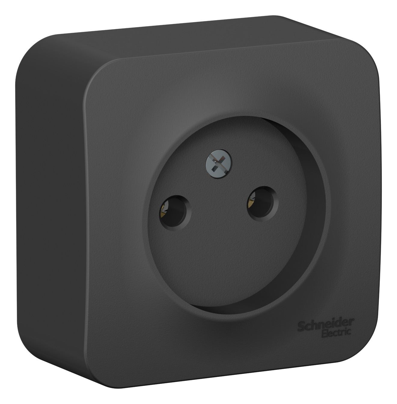 BLANCA О/У РОЗЕТКА без заземления без шторок, ИЗОЛ.ПЛ., 16А, 250В, АНТРАЦИТ